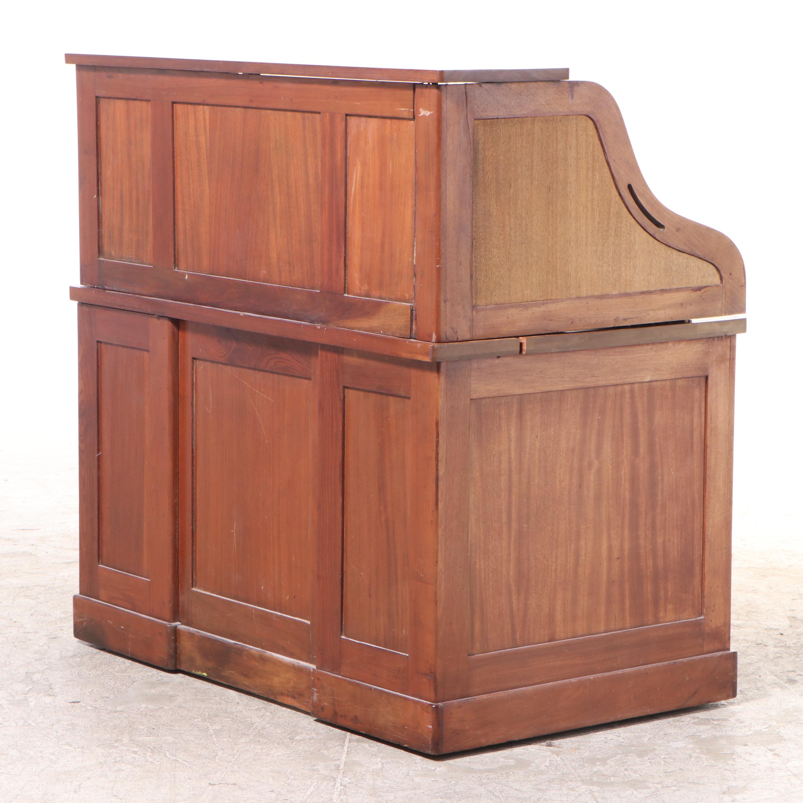 Walnut Roll-Top Desk, Early 20th Century