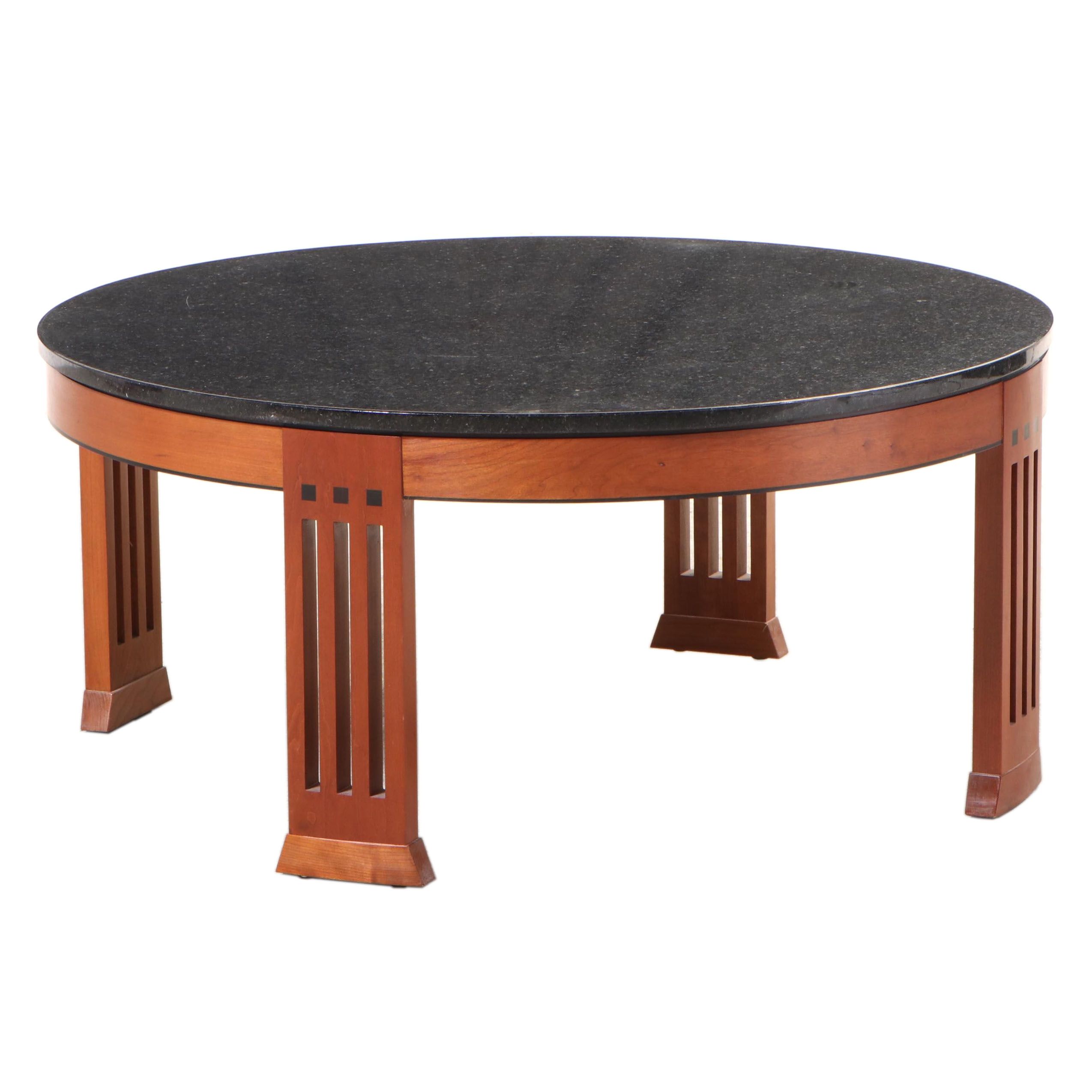 Stickley "21st Century Collection" Cherrywood and Granite Top Coffee Table