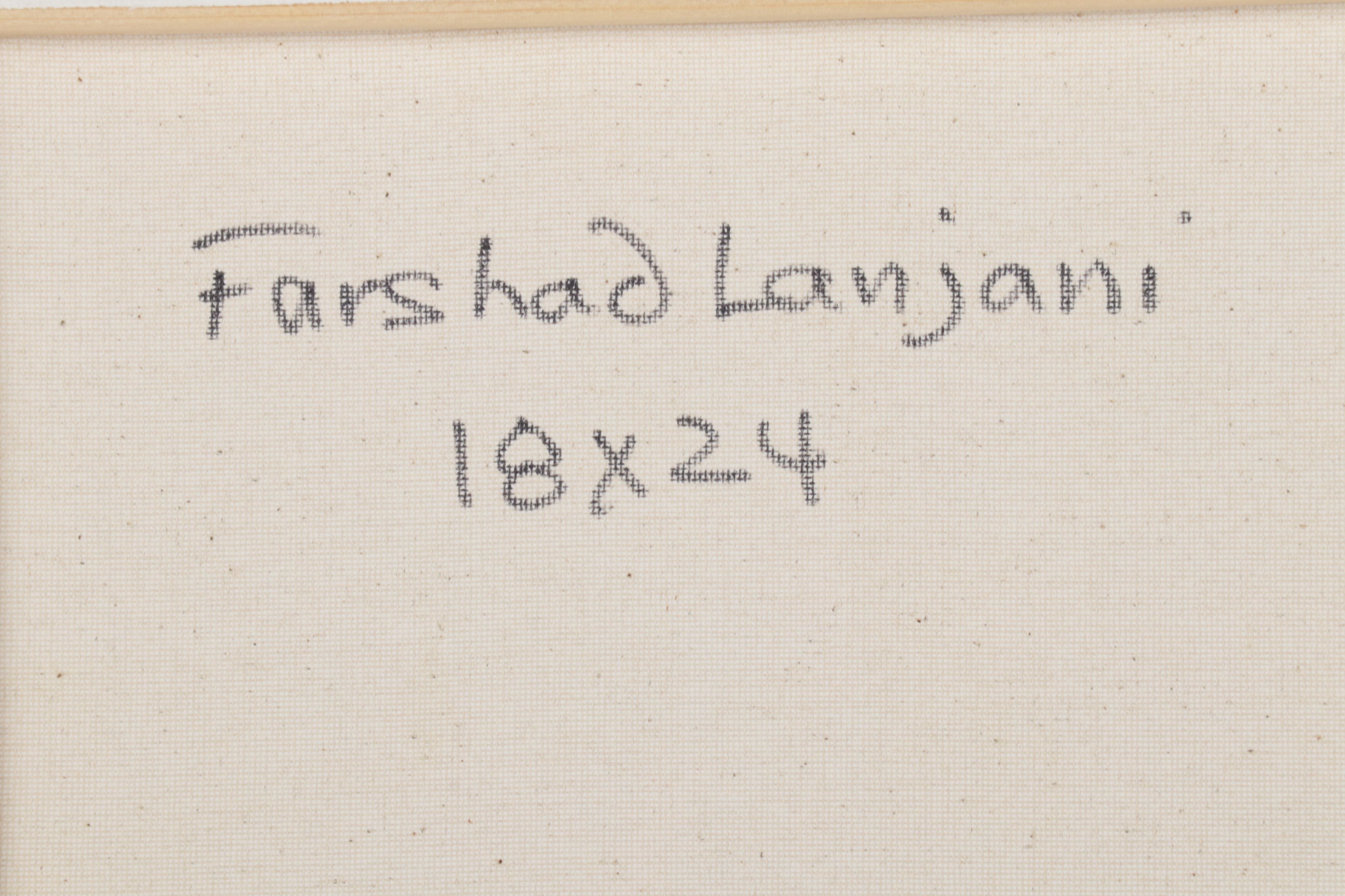 Farshad Lanjani Acrylic Painting of Abstract Cityscape, 21st Century