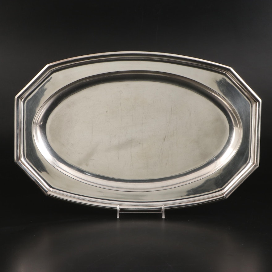 Orfevrerie Bruno Wiskemann Belgian Silver Plate Serving Tray