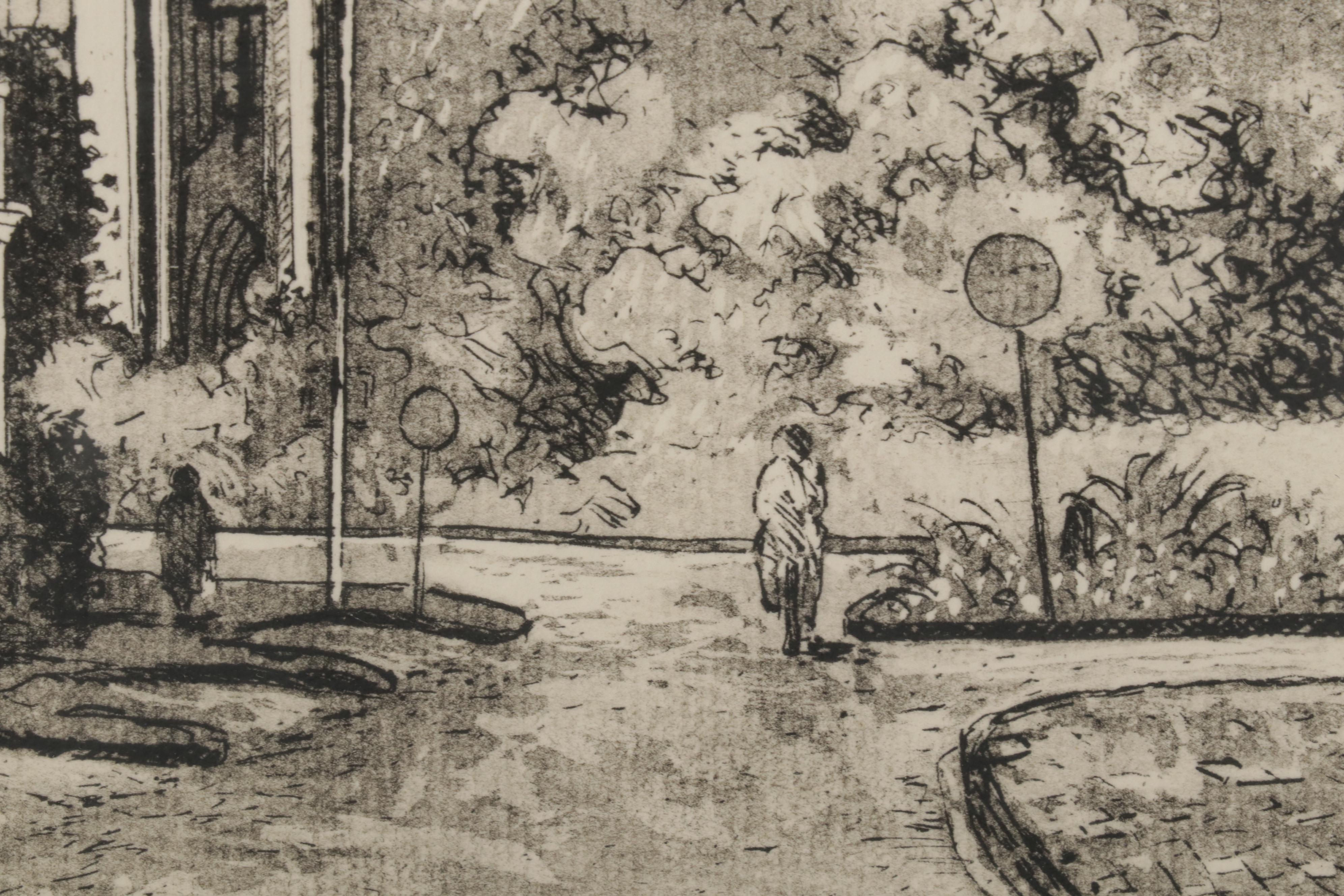 Anton Reuvers Etching "St. Jozefkerk Enschede," Mid-Late 20th Century