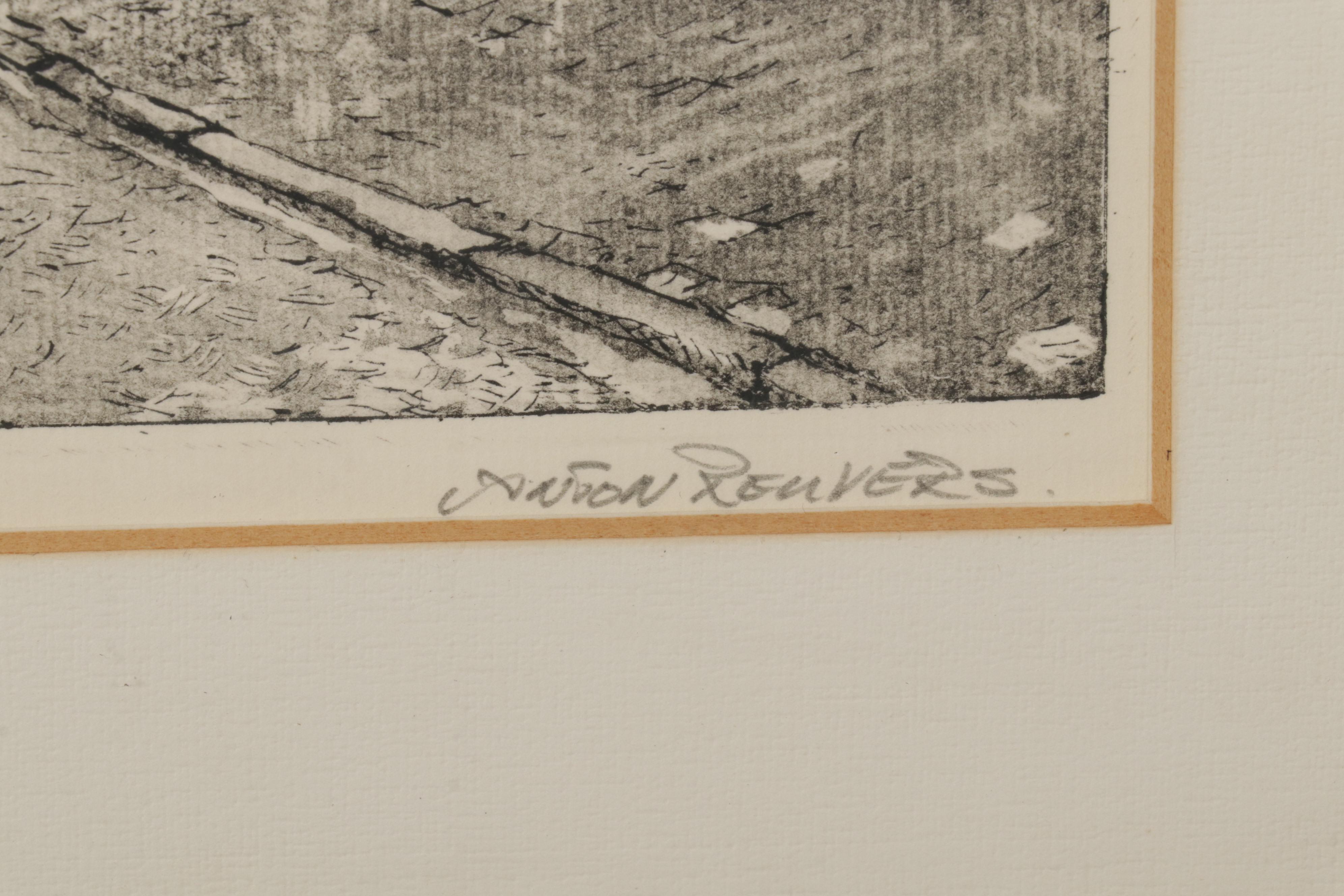 Anton Reuvers Etching "St. Jozefkerk Enschede," Mid-Late 20th Century