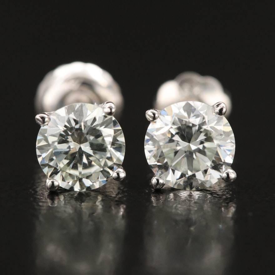 14K 1.25 CTW Lab Grown Diamond Stud Earrings