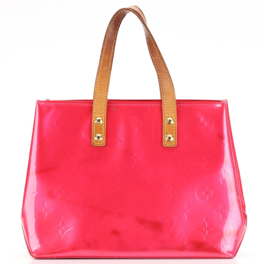 Louis Vuitton Reade PM Tote in Fuchsia Monogram Vernis Leather