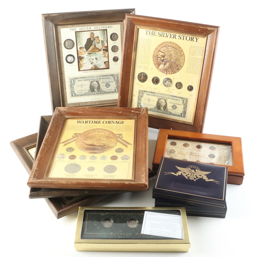 Nine U.S. Coin Collections, Including Framed Sets