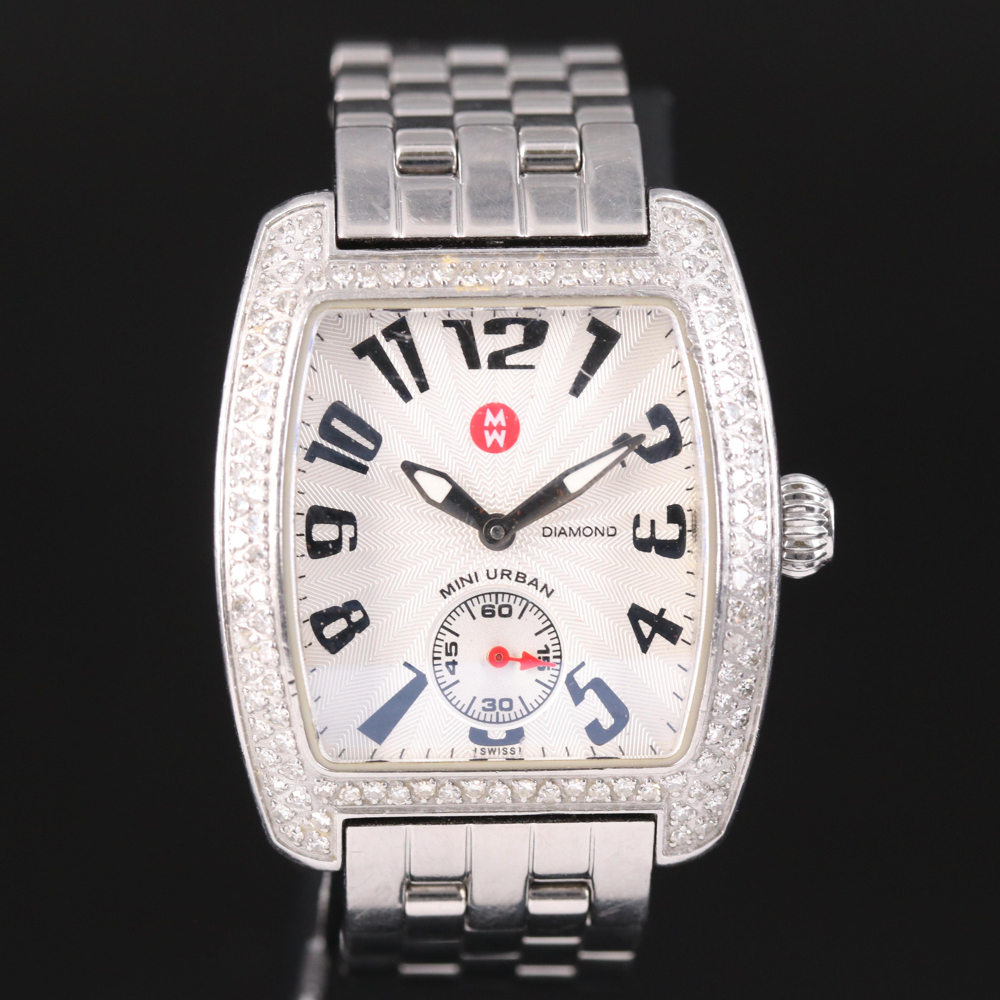 Diamond Bezel Michele Mini Urban Watch