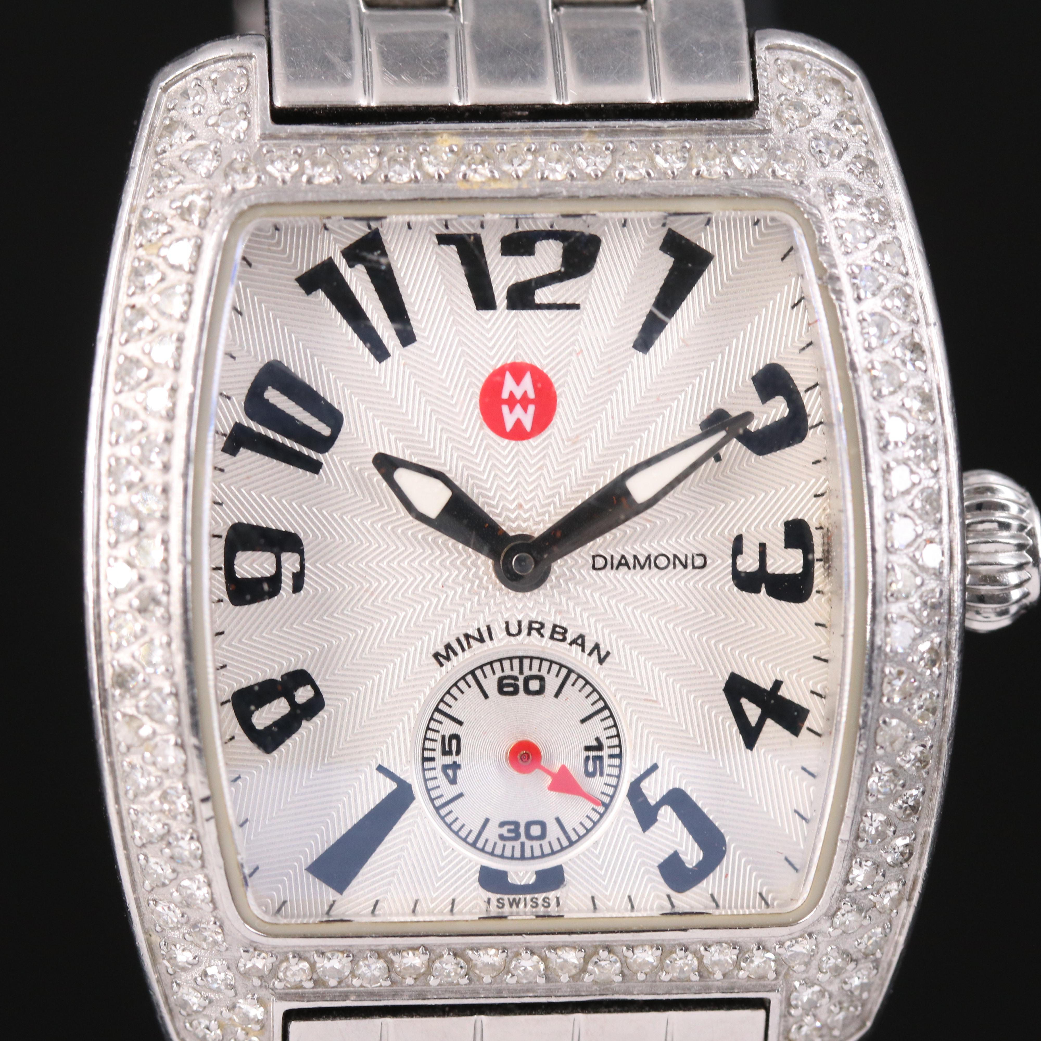 Diamond Bezel Michele Mini Urban Watch