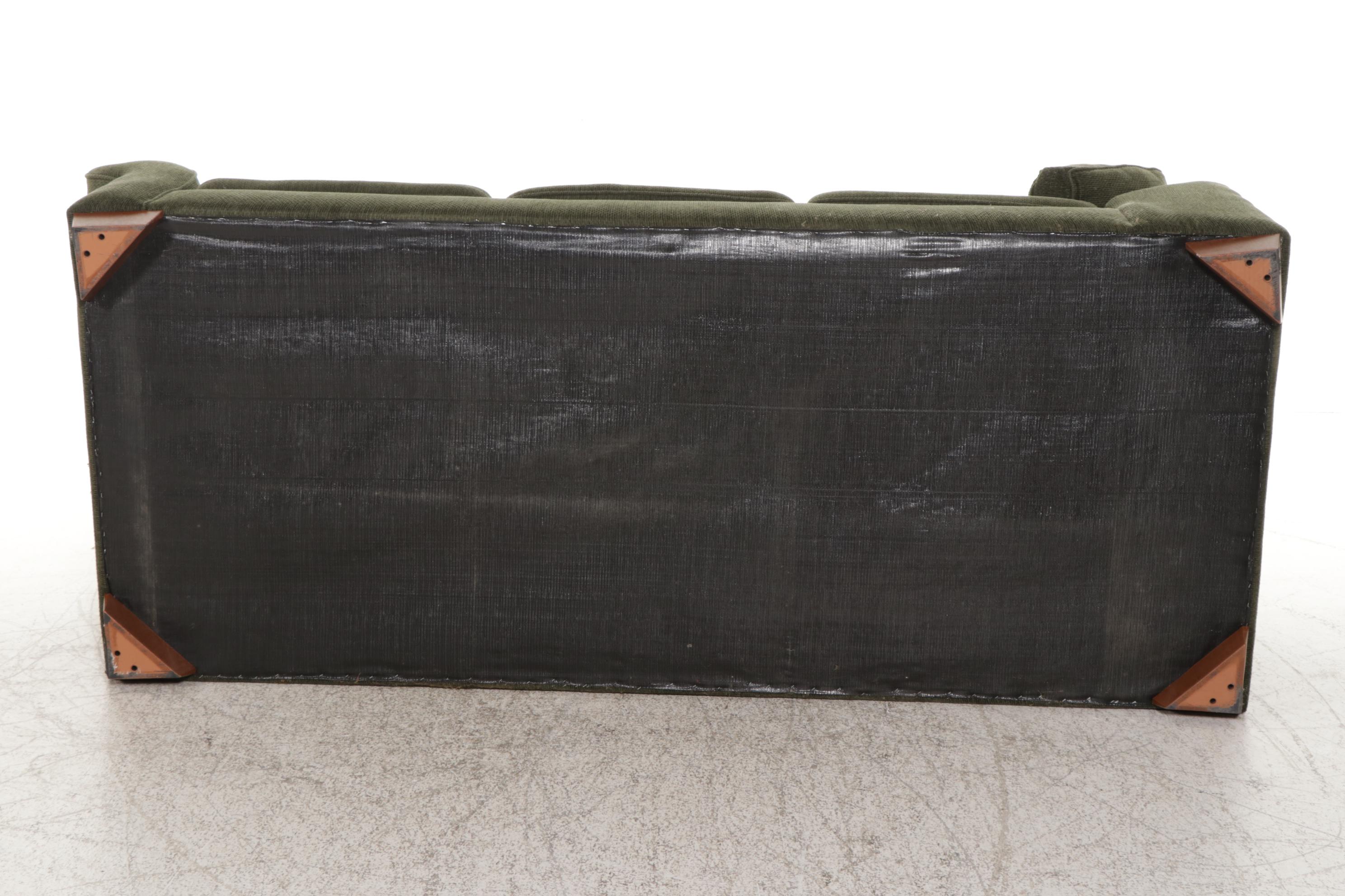 Bauhaus Green Chenille Three-Piece Sectional Sofa