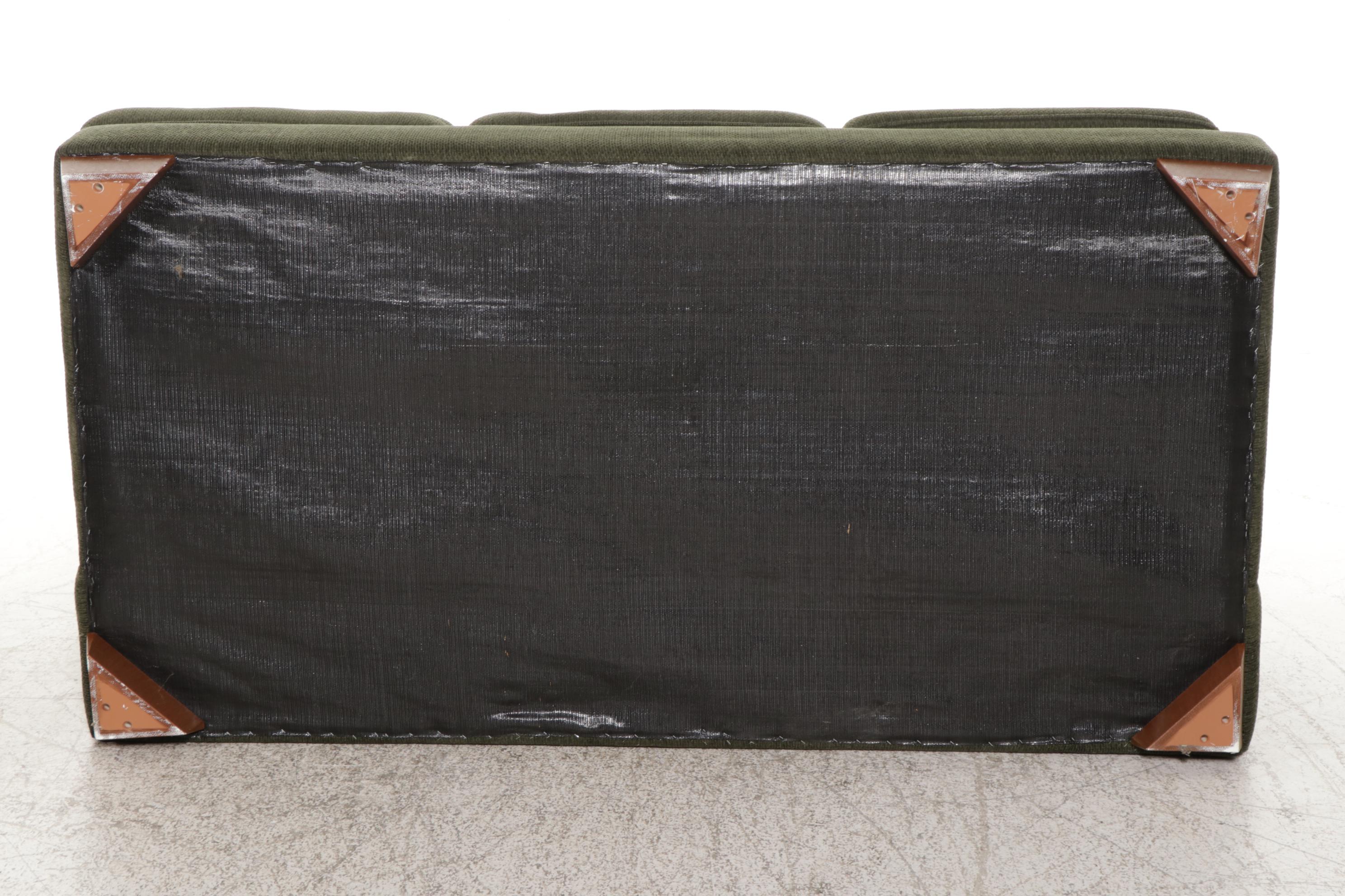 Bauhaus Green Chenille Three-Piece Sectional Sofa