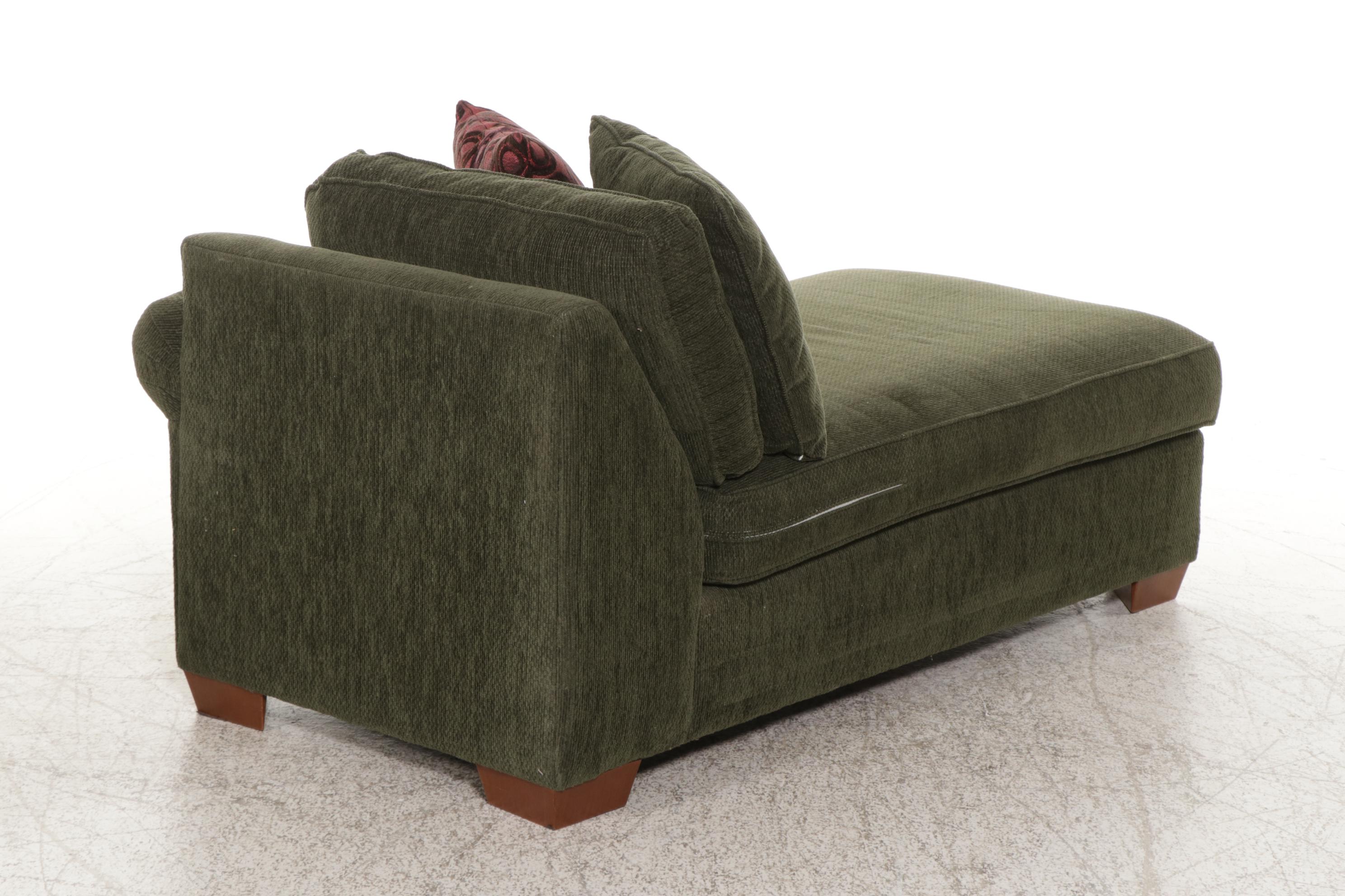 Bauhaus Green Chenille Three-Piece Sectional Sofa