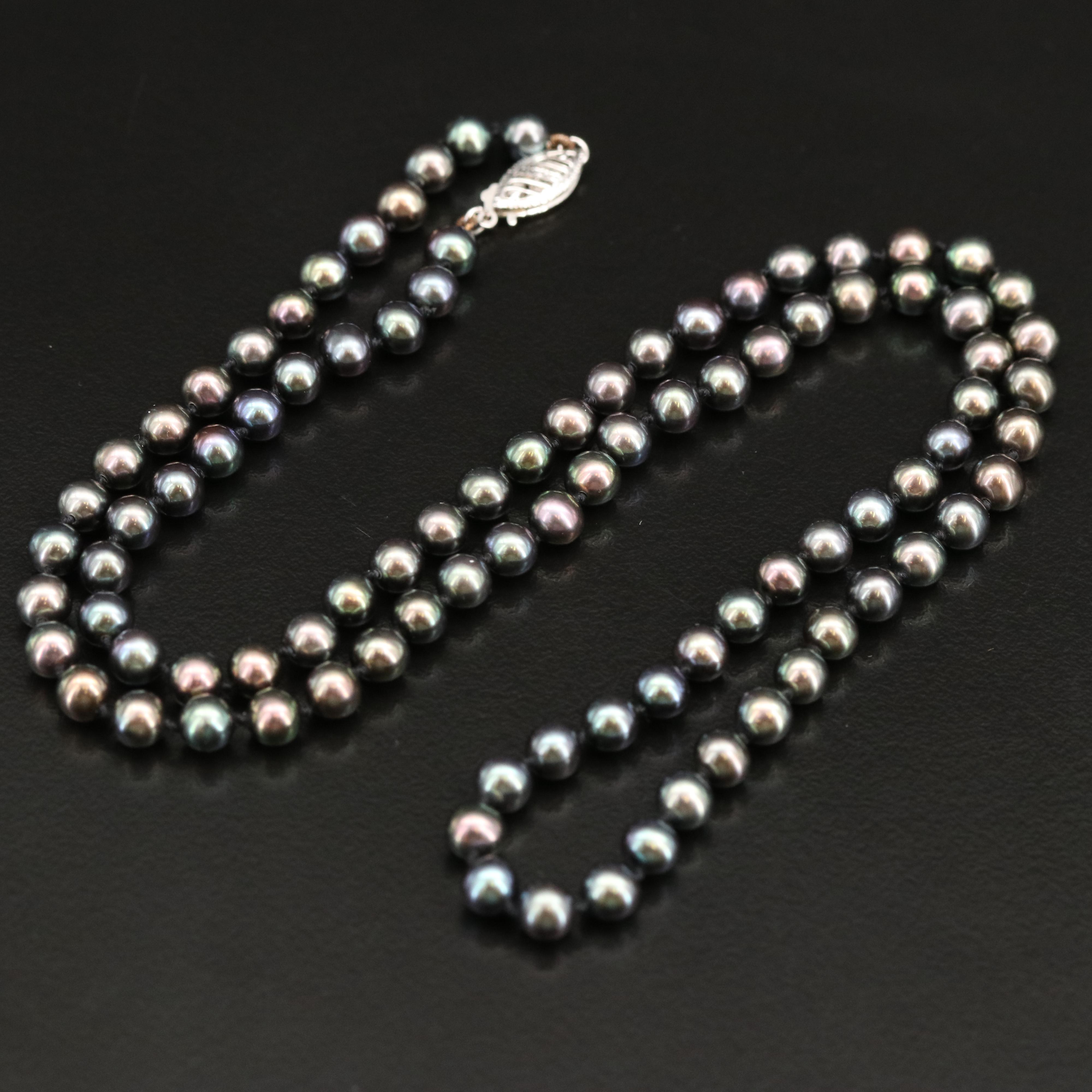 Pearl Necklace with 14K Clasp