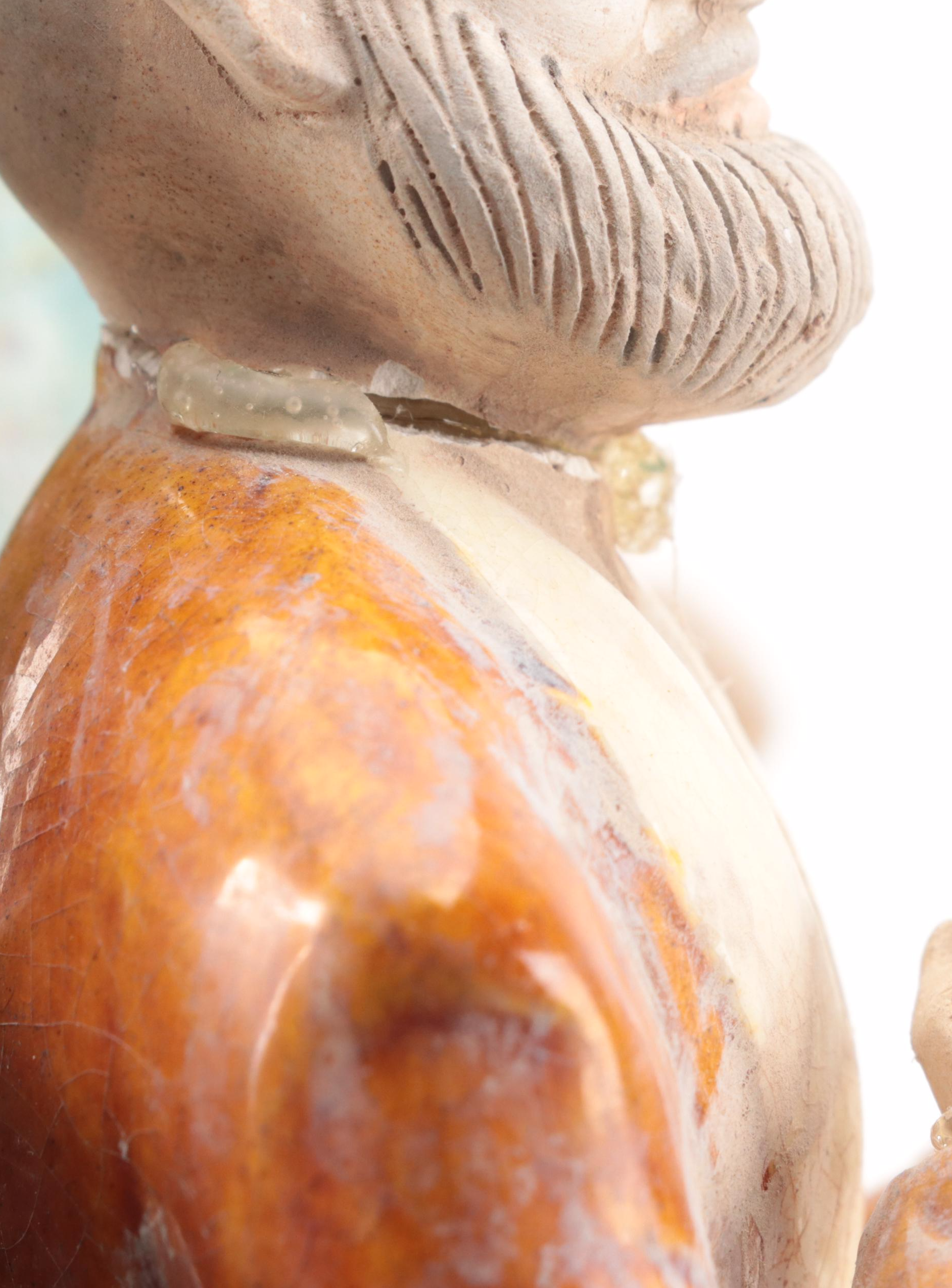 Chinese Tang Dynasty Style Sancai Glazed Stoneware Figurine of Sogdian Musicians