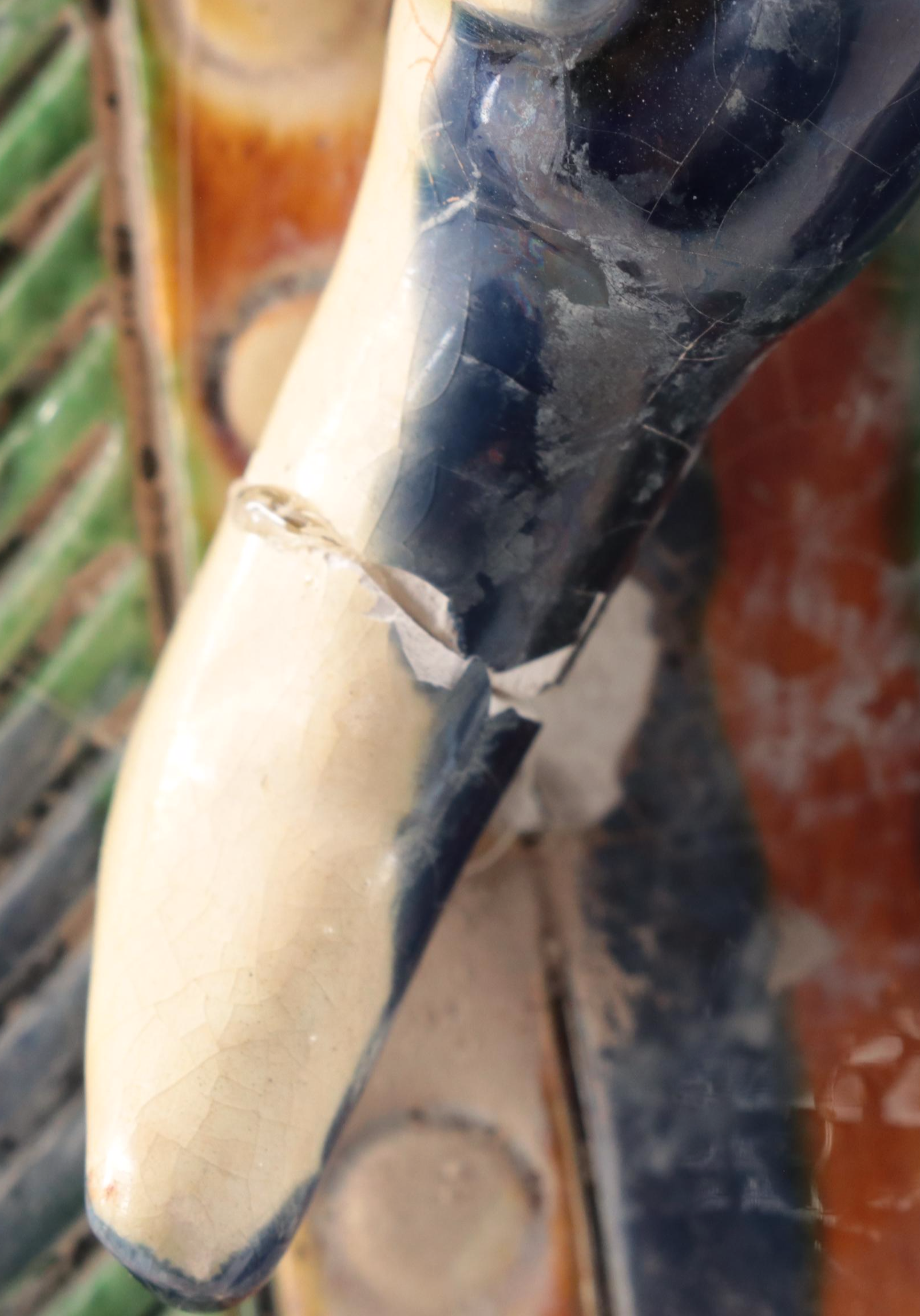 Chinese Tang Dynasty Style Sancai Glazed Stoneware Figurine of Sogdian Musicians