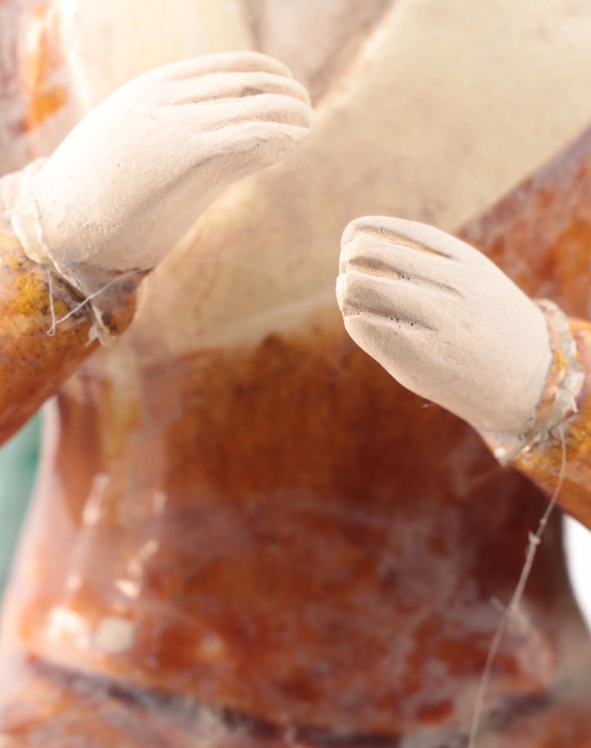 Chinese Tang Dynasty Style Sancai Glazed Stoneware Figurine of Sogdian Musicians