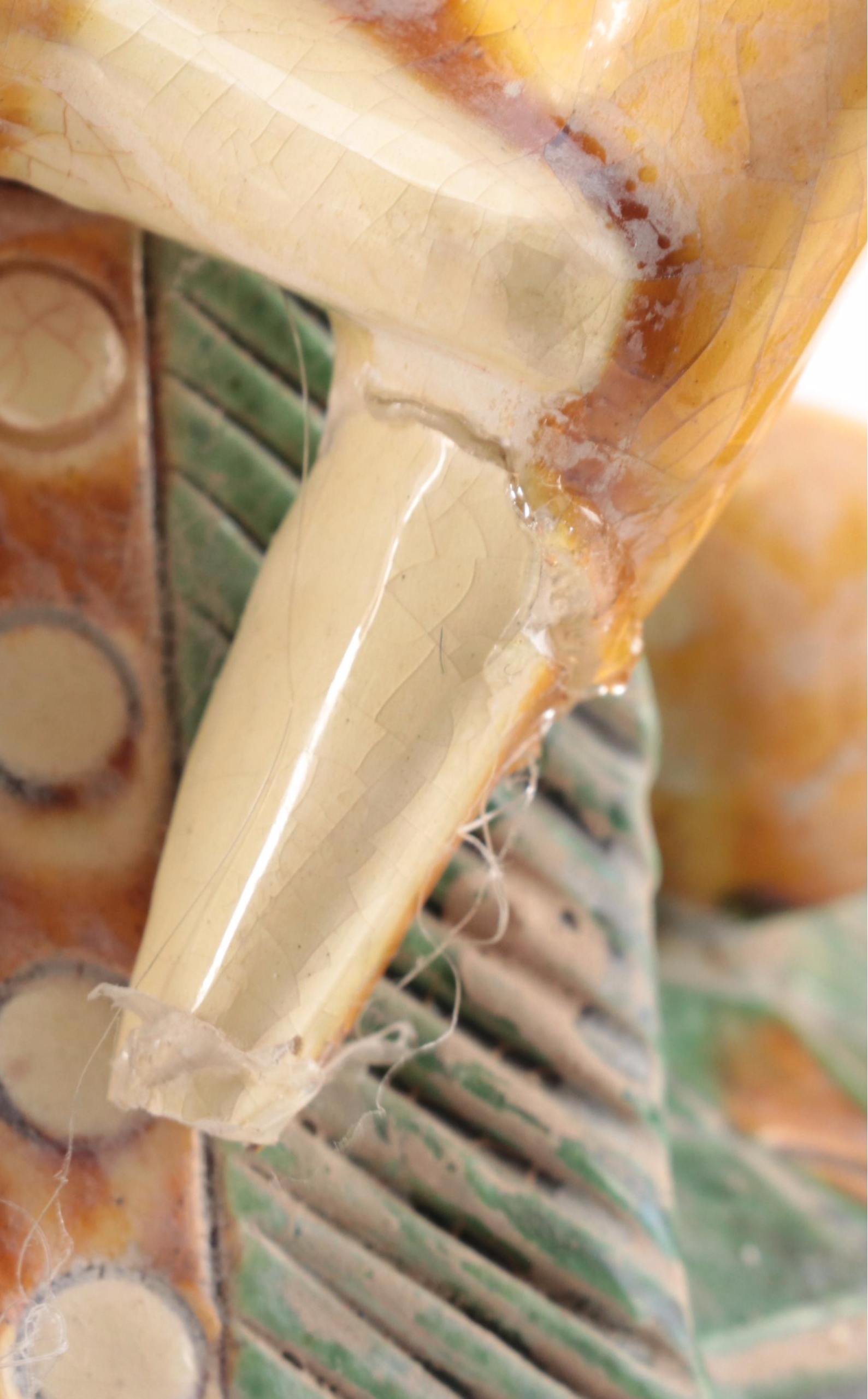 Chinese Tang Dynasty Style Sancai Glazed Stoneware Figurine of Sogdian Musicians