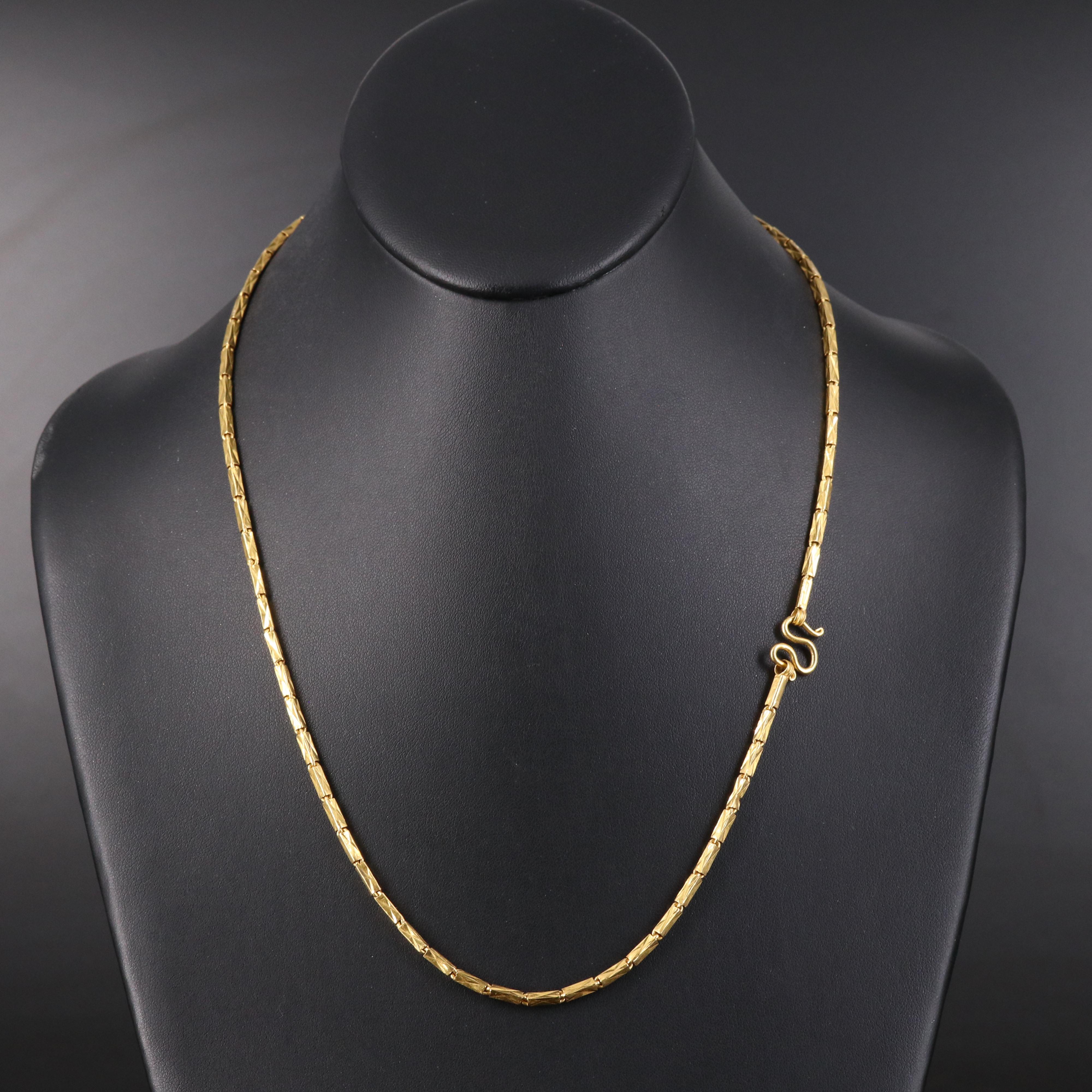 21K Baht Style Chain Necklace