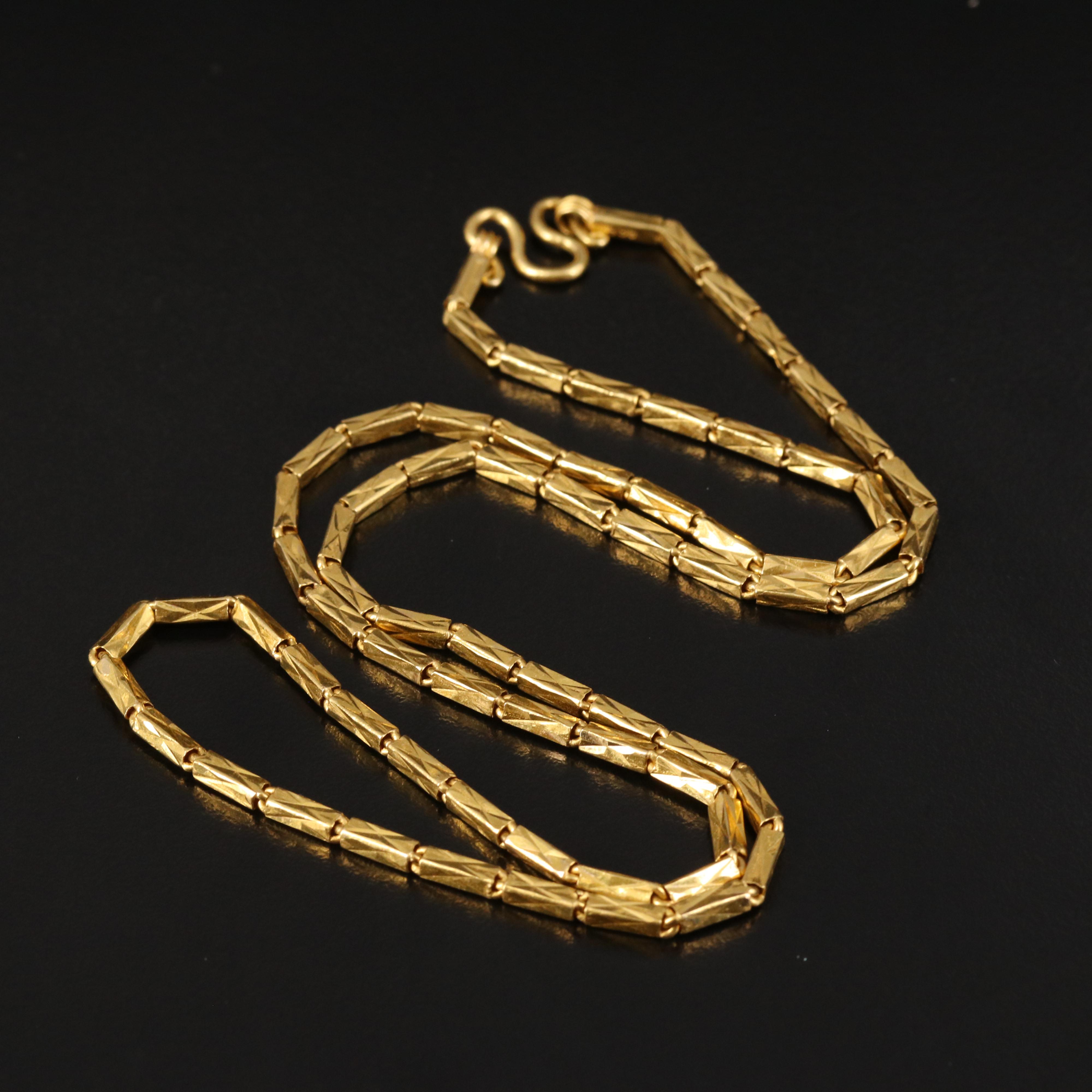 21K Baht Style Chain Necklace