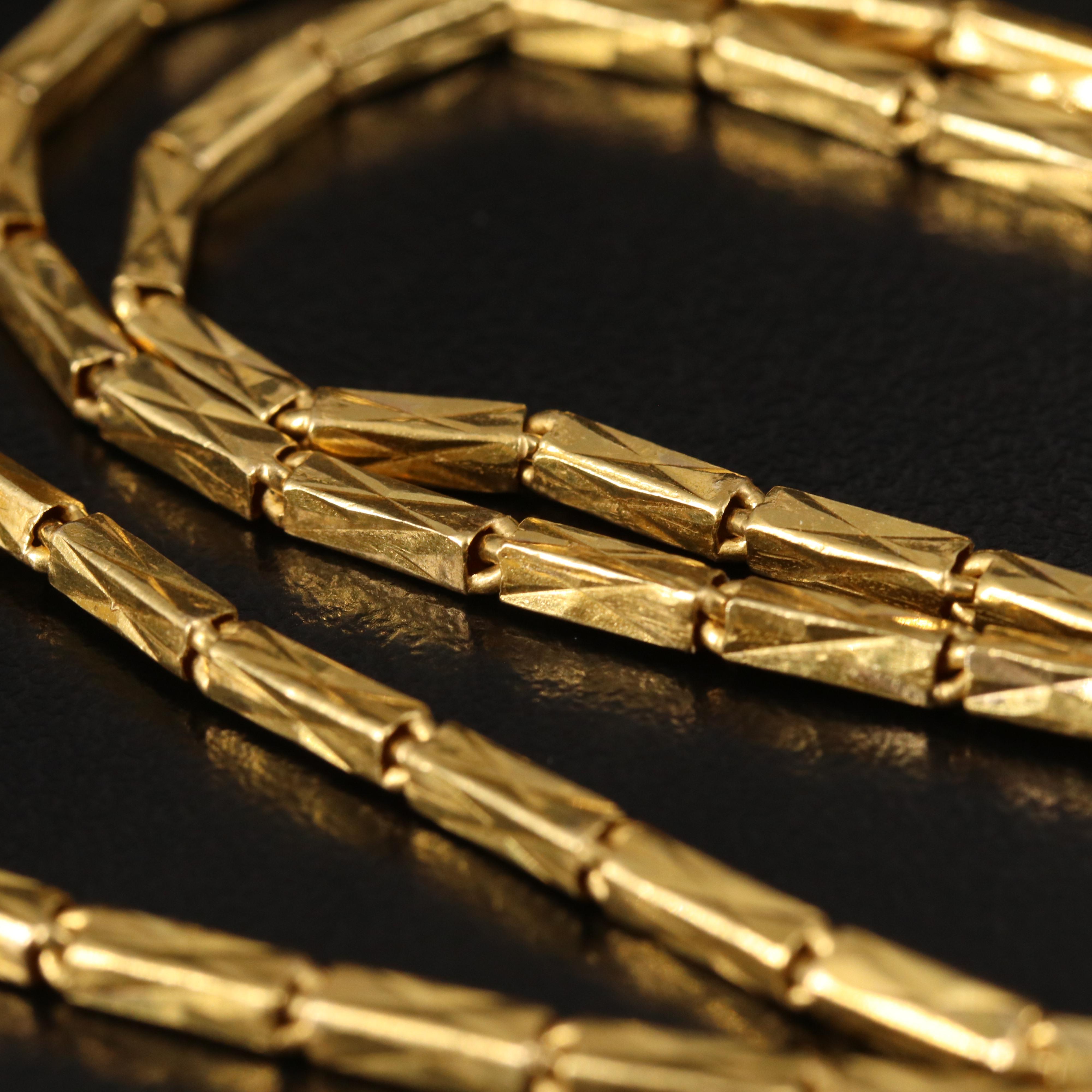 21K Baht Style Chain Necklace