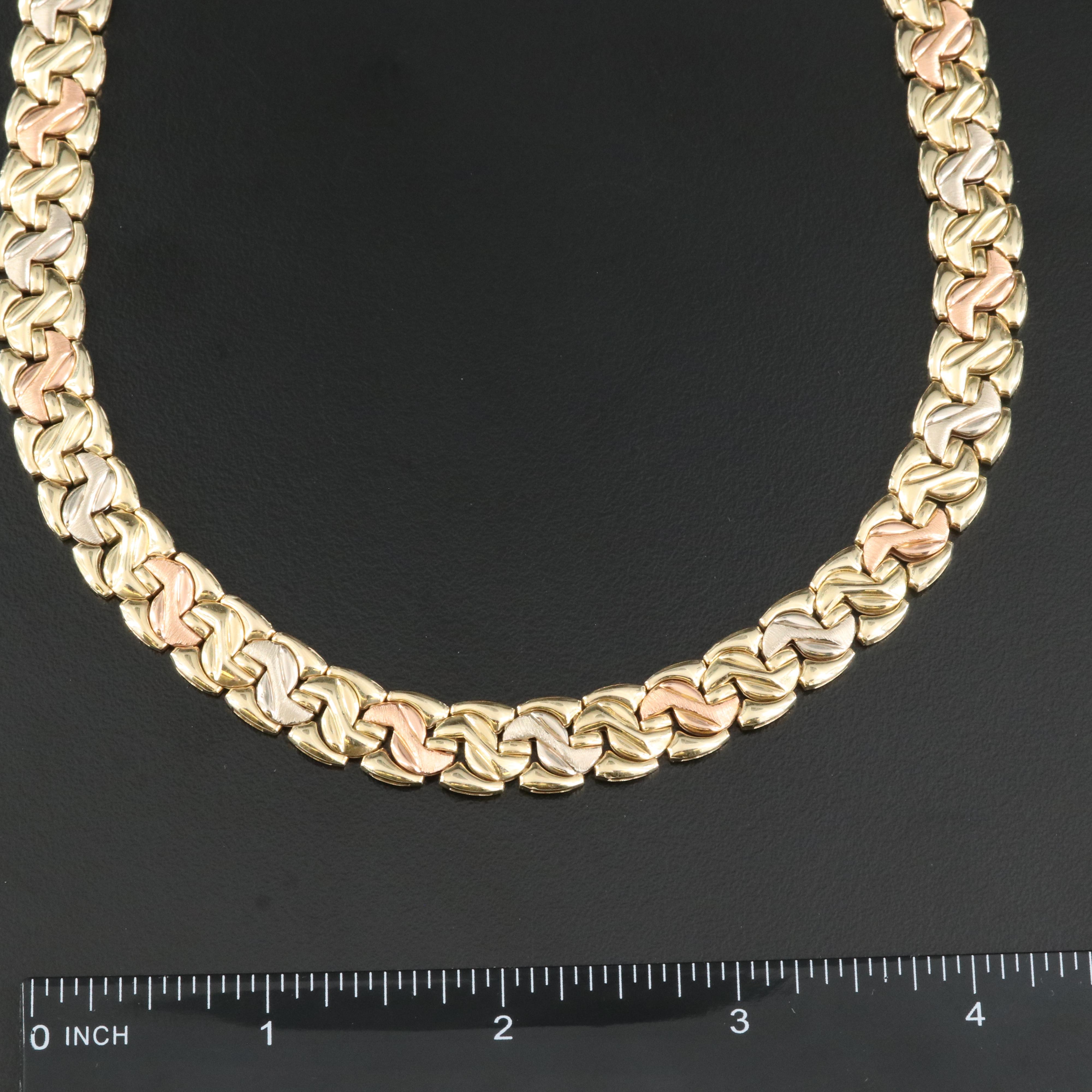 14K Tri-Color Gold Necklace