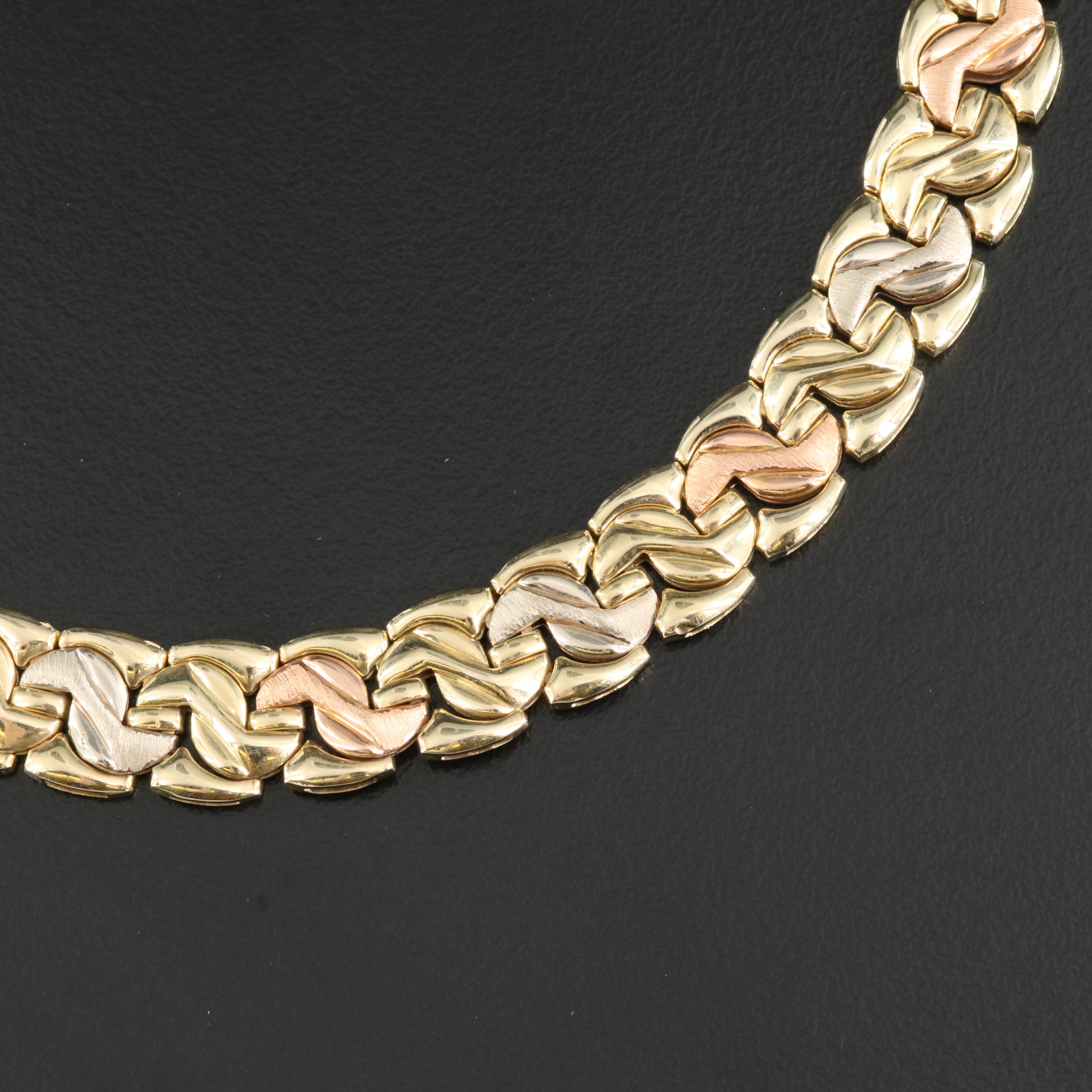 14K Tri-Color Gold Necklace