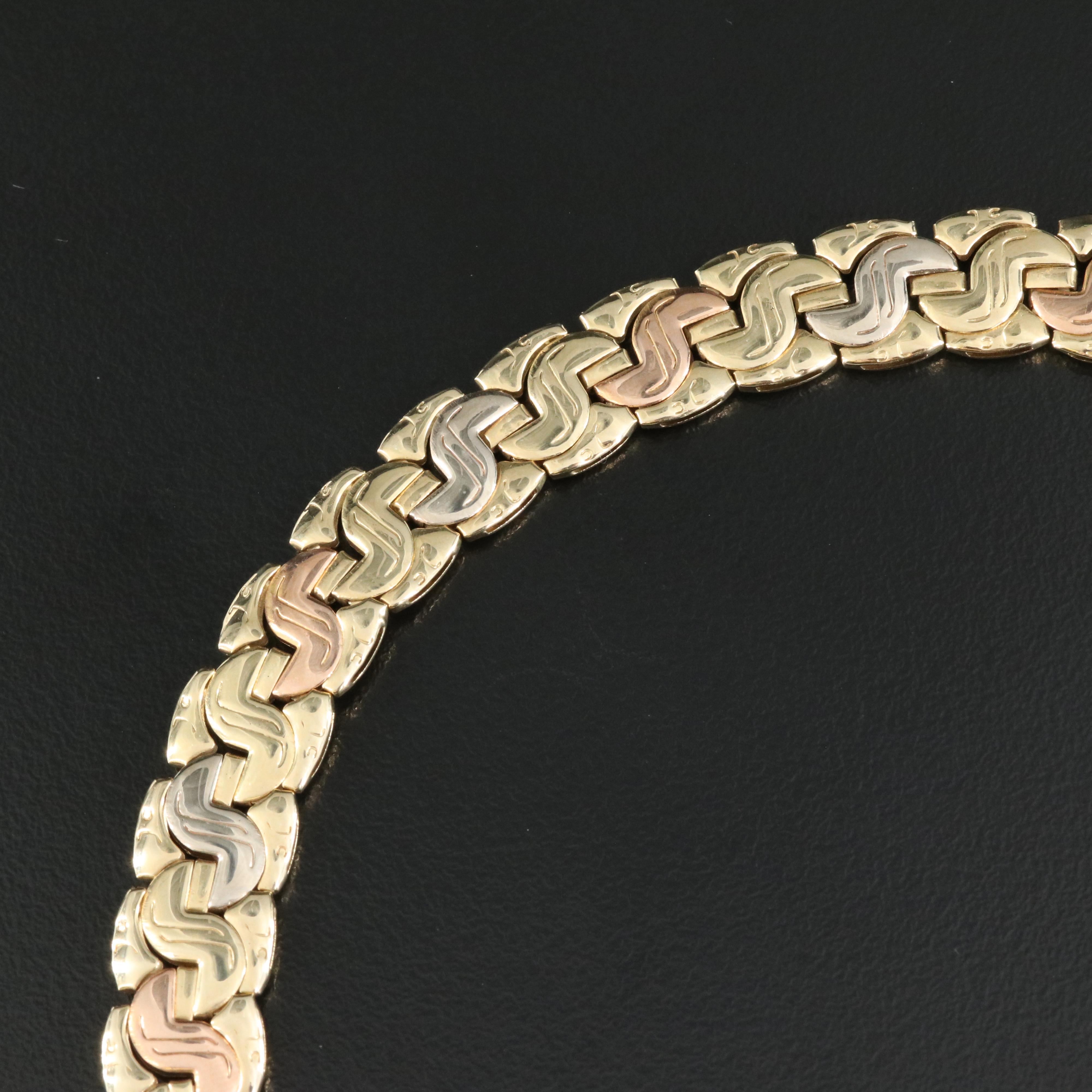14K Tri-Color Gold Necklace