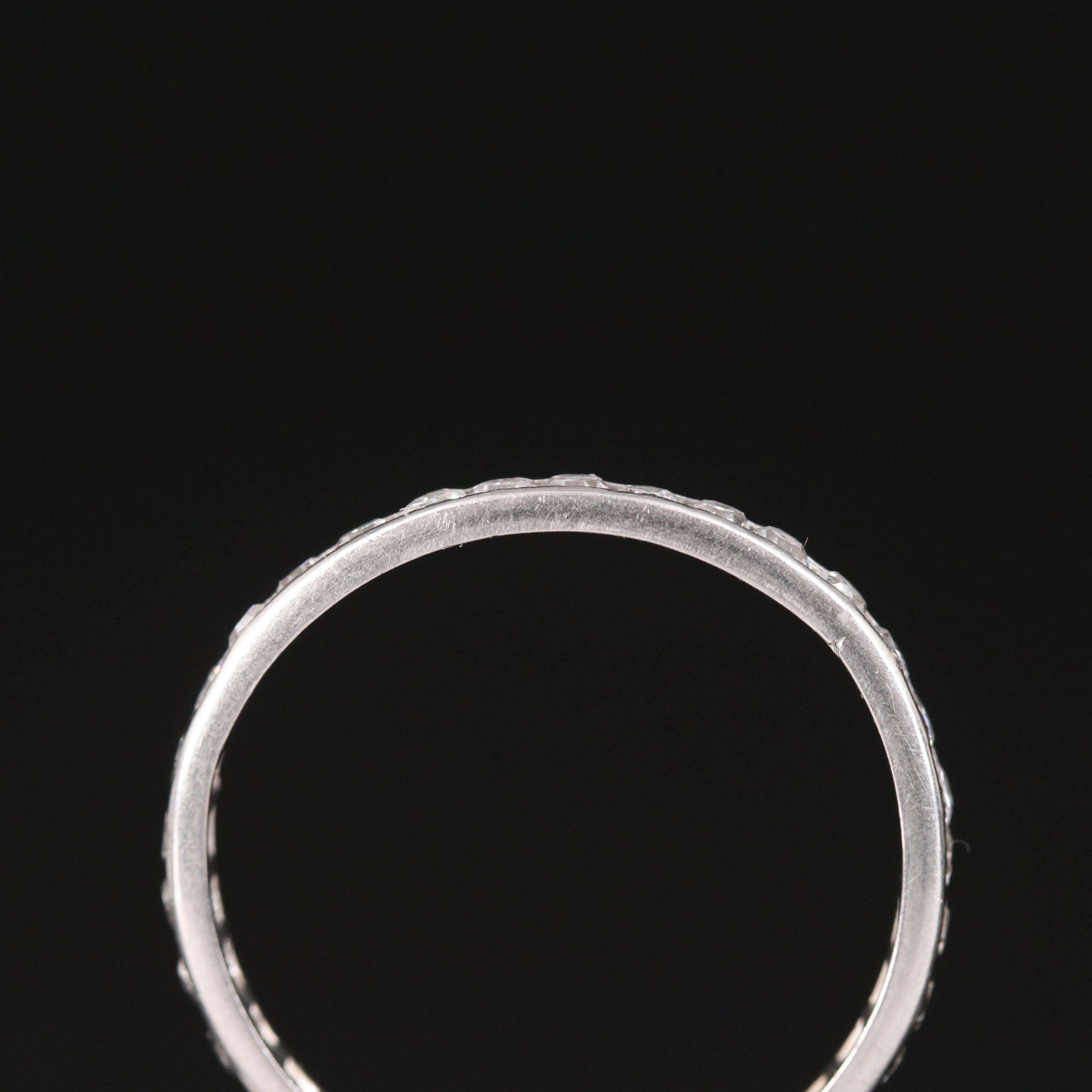Vintage Platinum 0.59 CTW Diamond Eternity Band