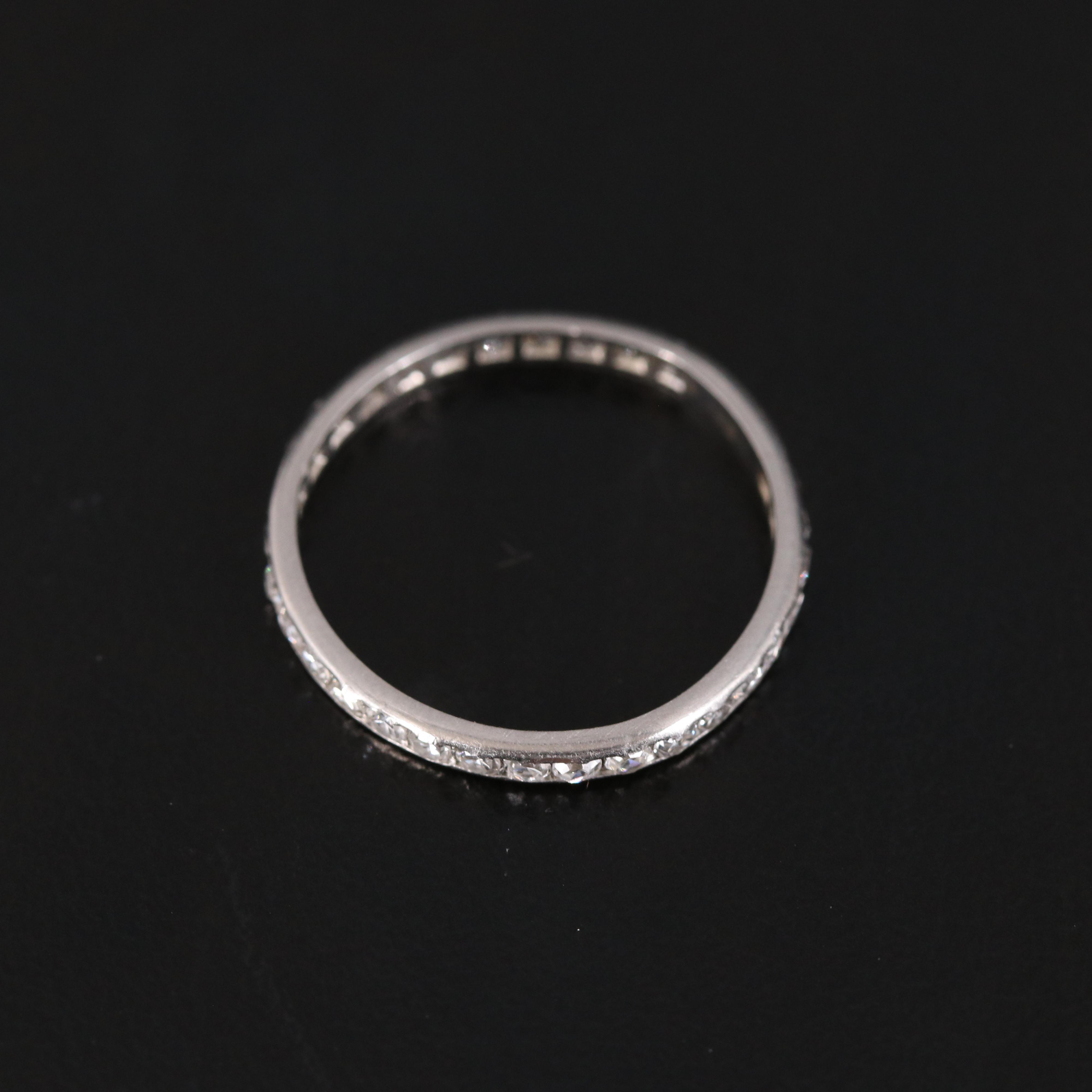 Vintage Platinum 0.59 CTW Diamond Eternity Band