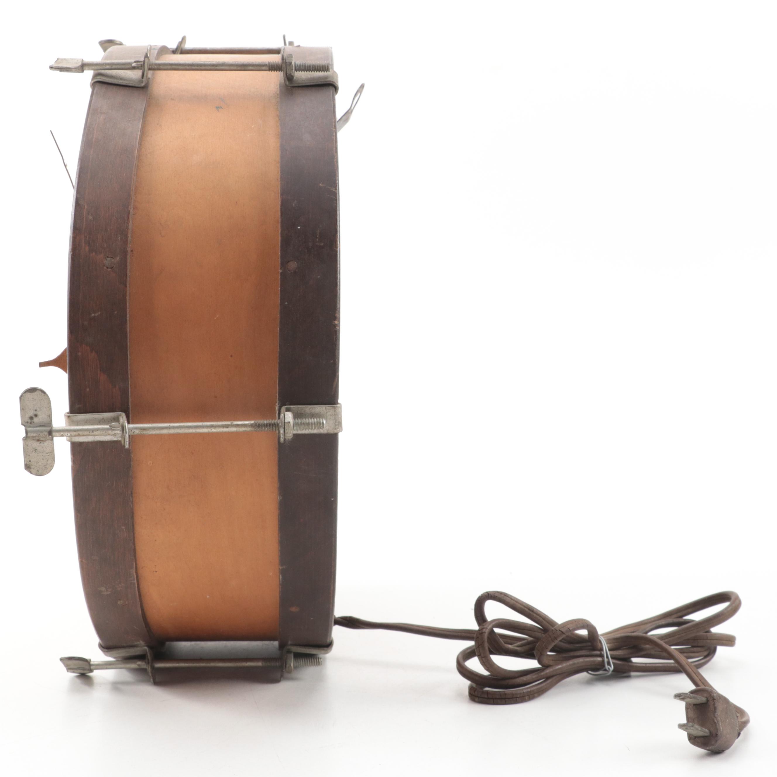 Old Drum Brand Whiskey Electric Wall Clock, Mid-20th Century