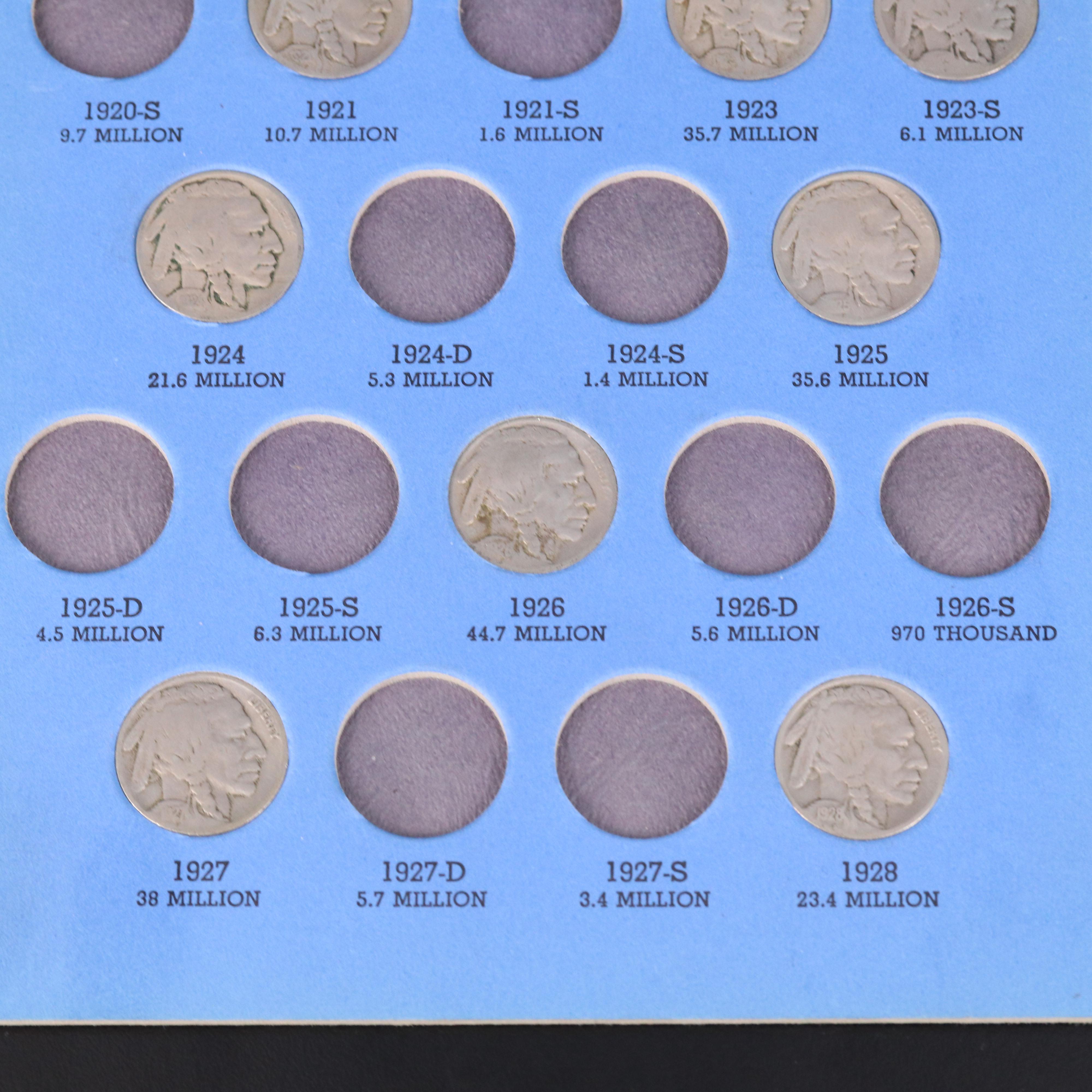 Buffalo Nickel Collection from 1913-1938