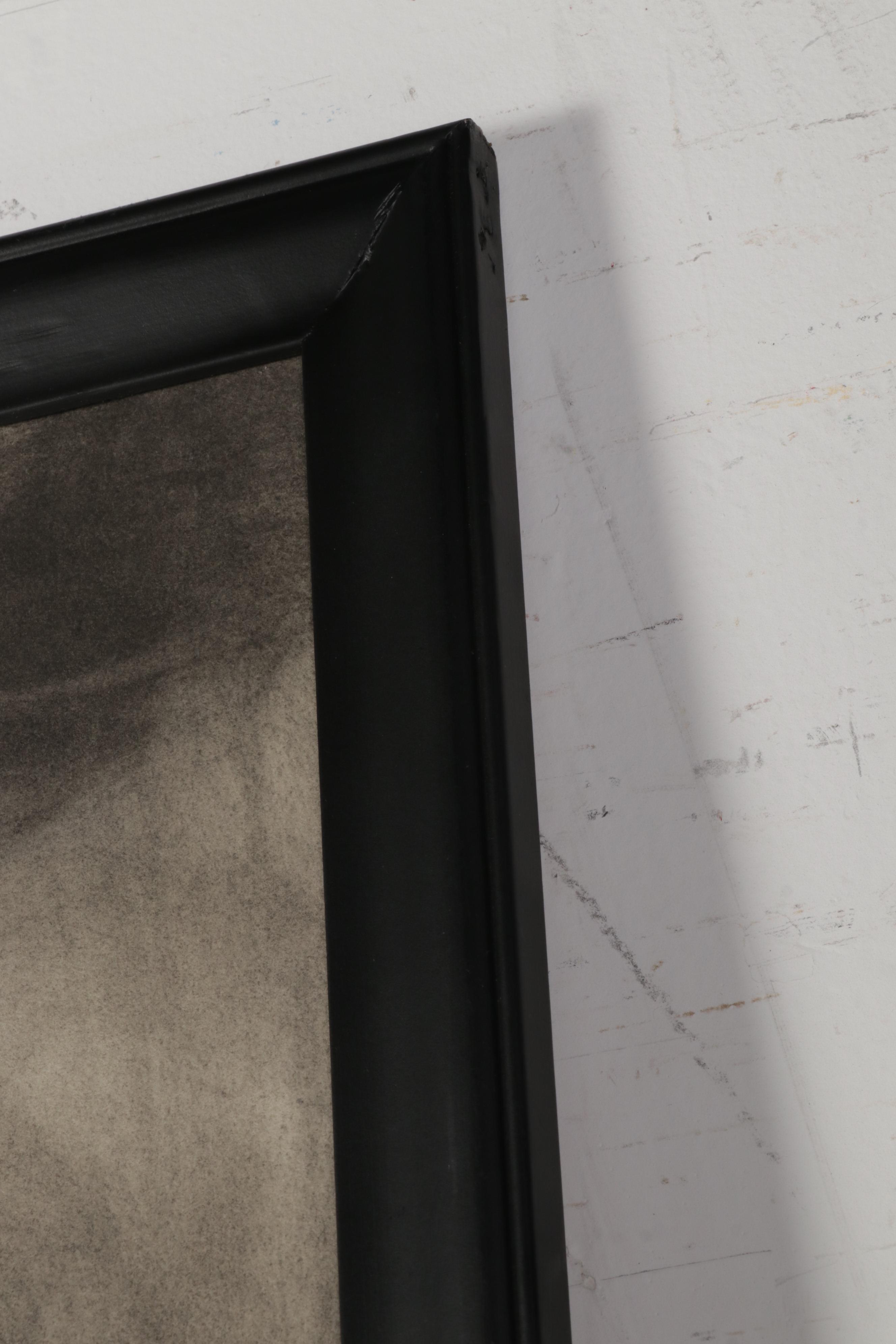 Katie Niewierski Charcoal and Conté Drawing "Still Life With Glass," 2006