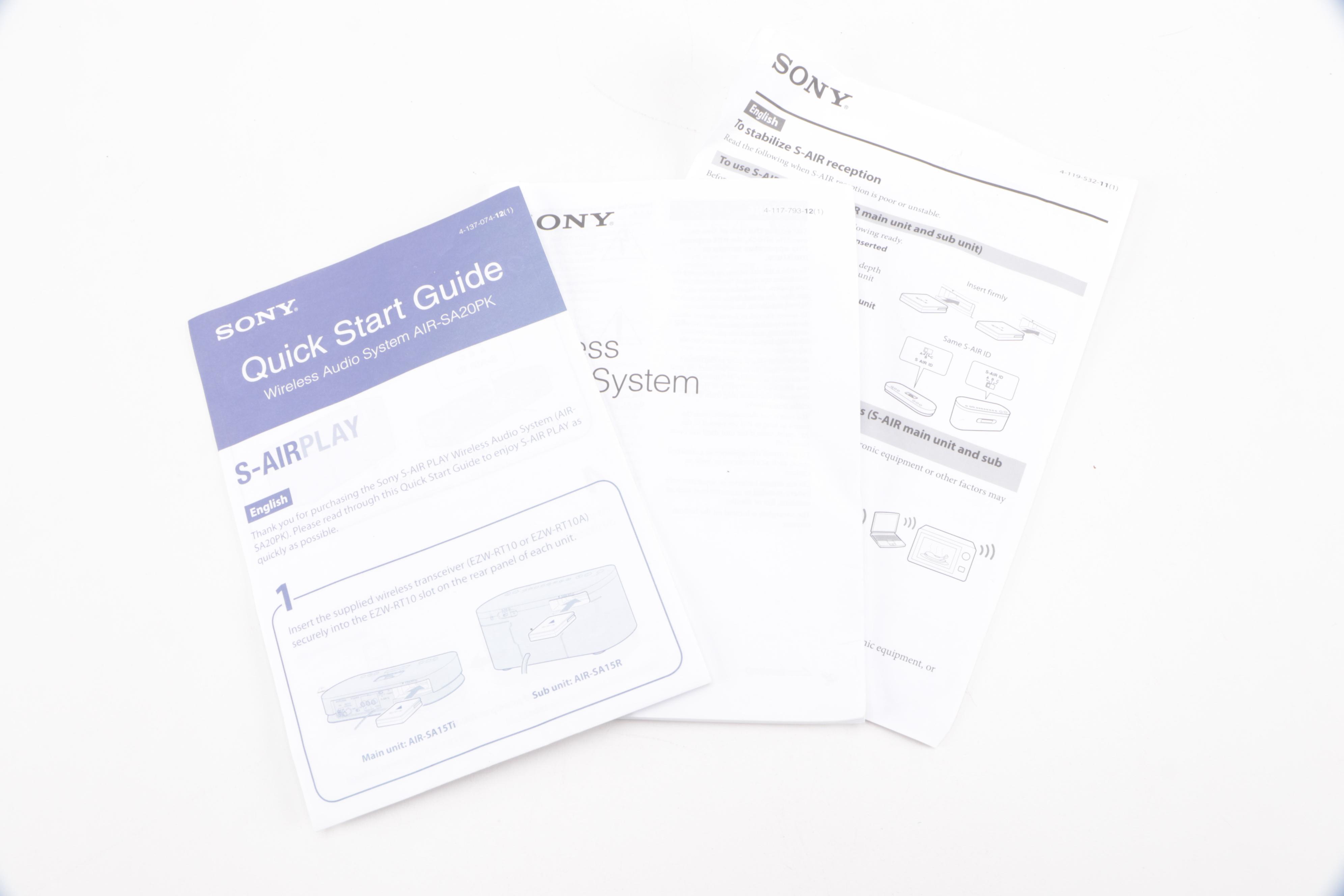 Sony S-Air Dock With Wireless Speaker System