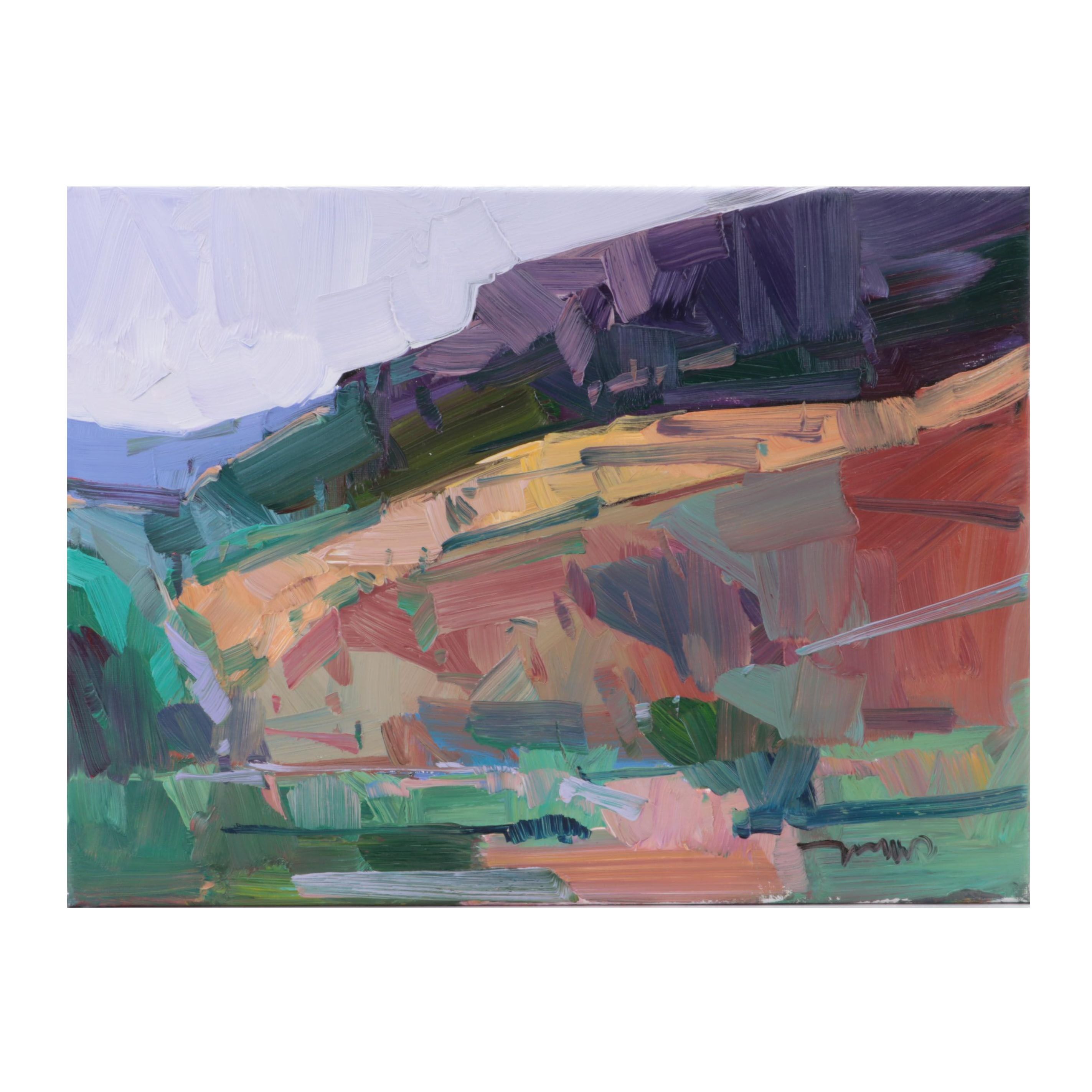 Jose Trujillo Oil Painting "The Lavender Sky," 2022