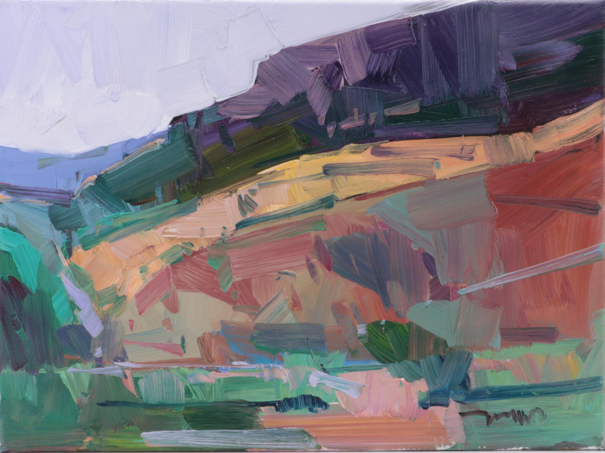 Jose Trujillo Oil Painting "The Lavender Sky," 2022