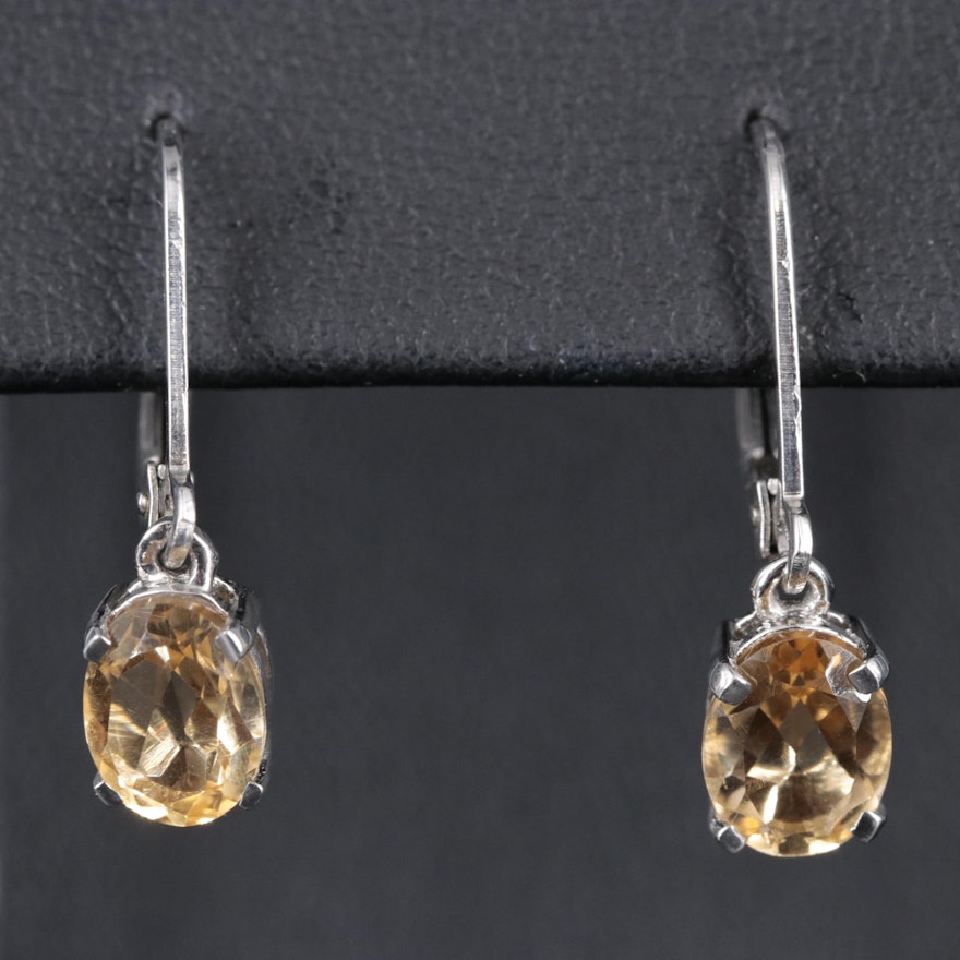 Sterling Silver Citrine Earrings