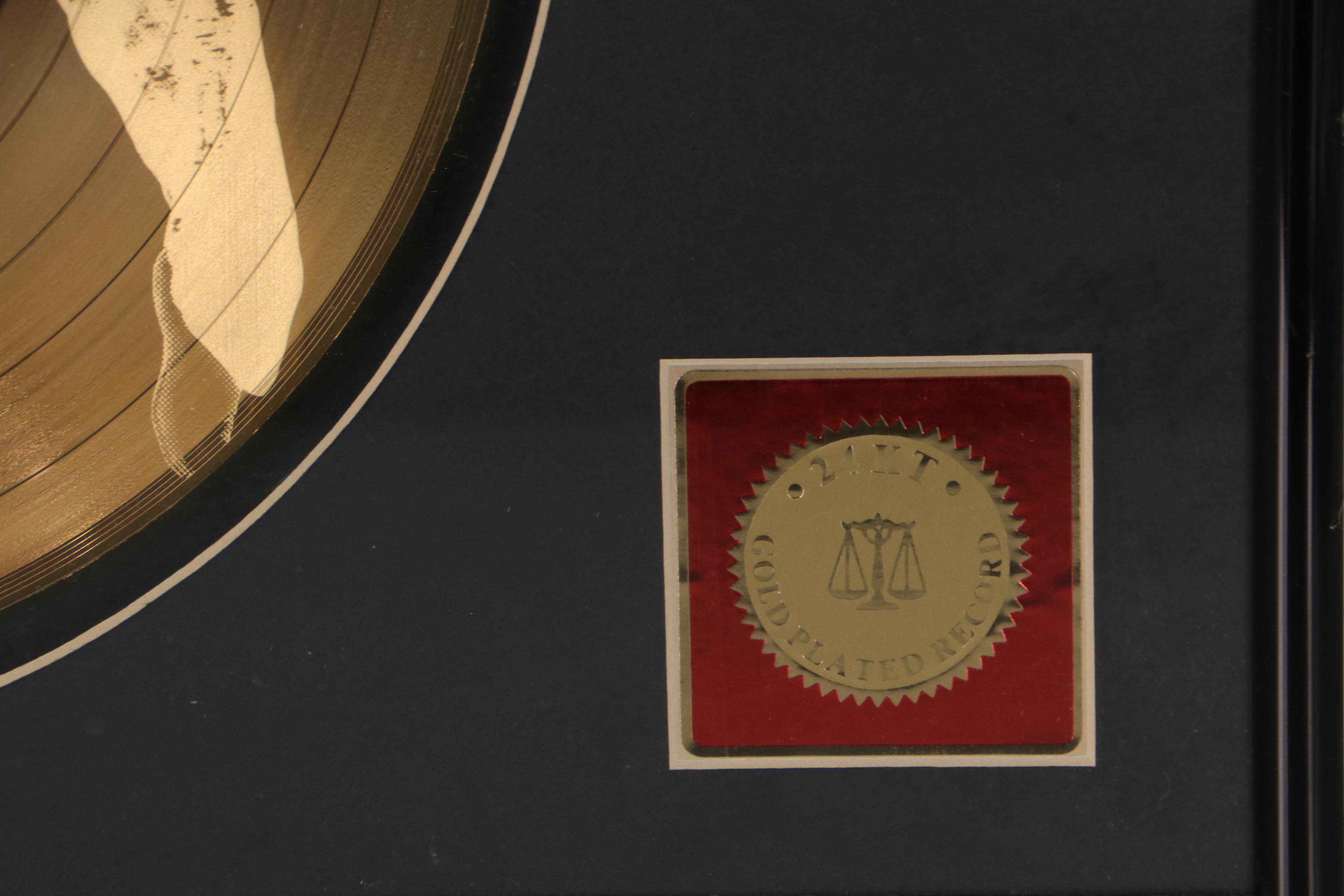 Elvis Presley 24K Gold Plated Record in Matted Frame