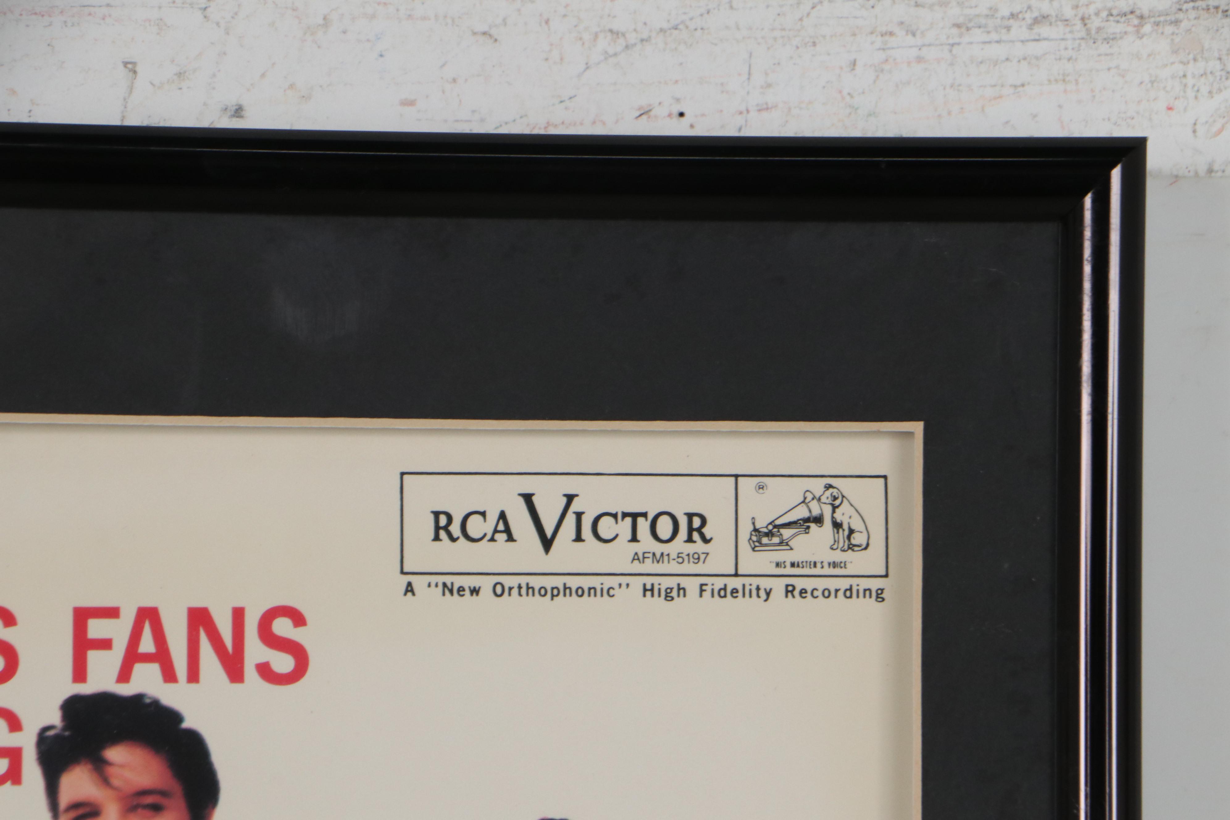 Elvis Presley 24K Gold Plated Record in Matted Frame