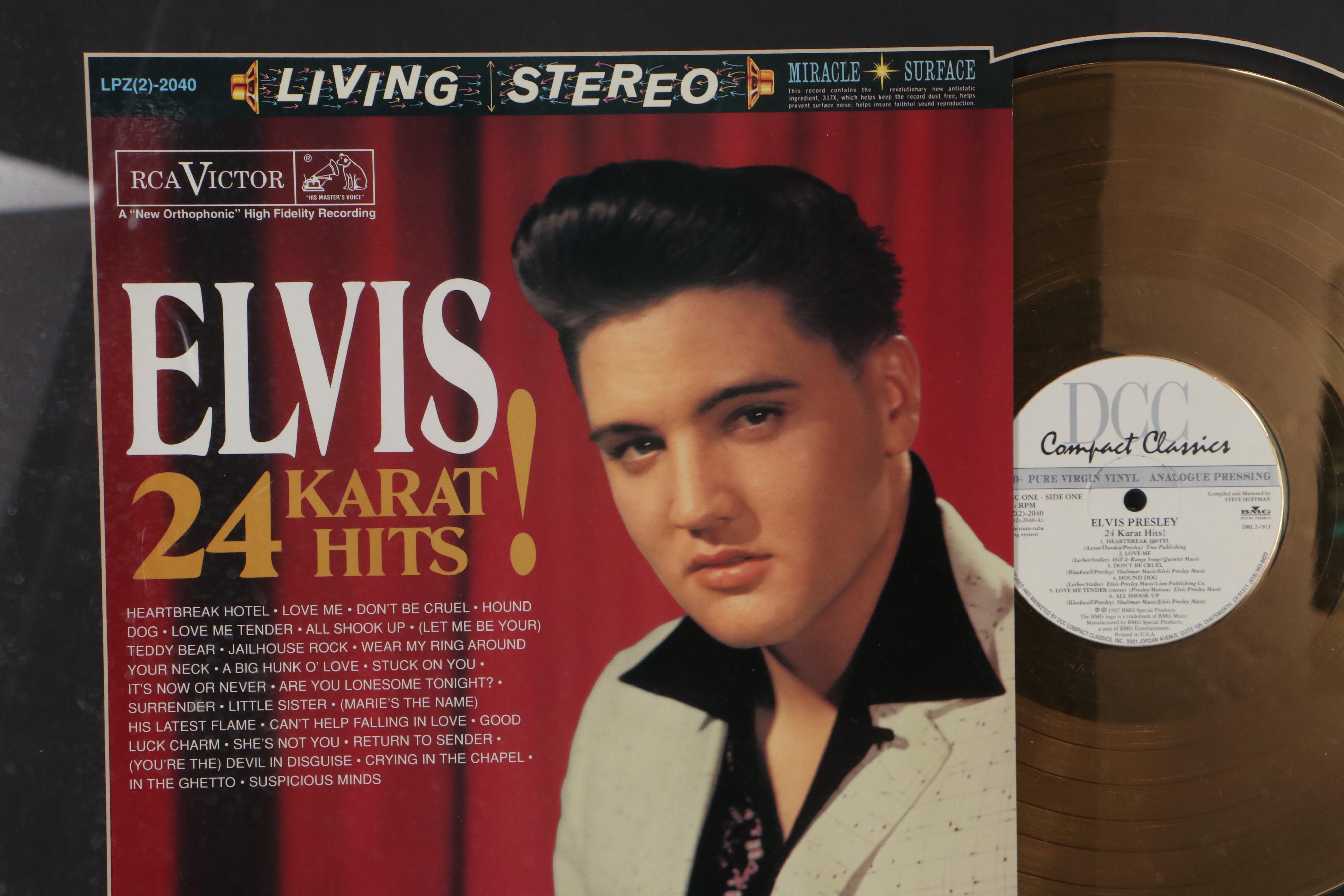 Elvis Presley 24K Gold Plated Records 44/500 Limited Edition