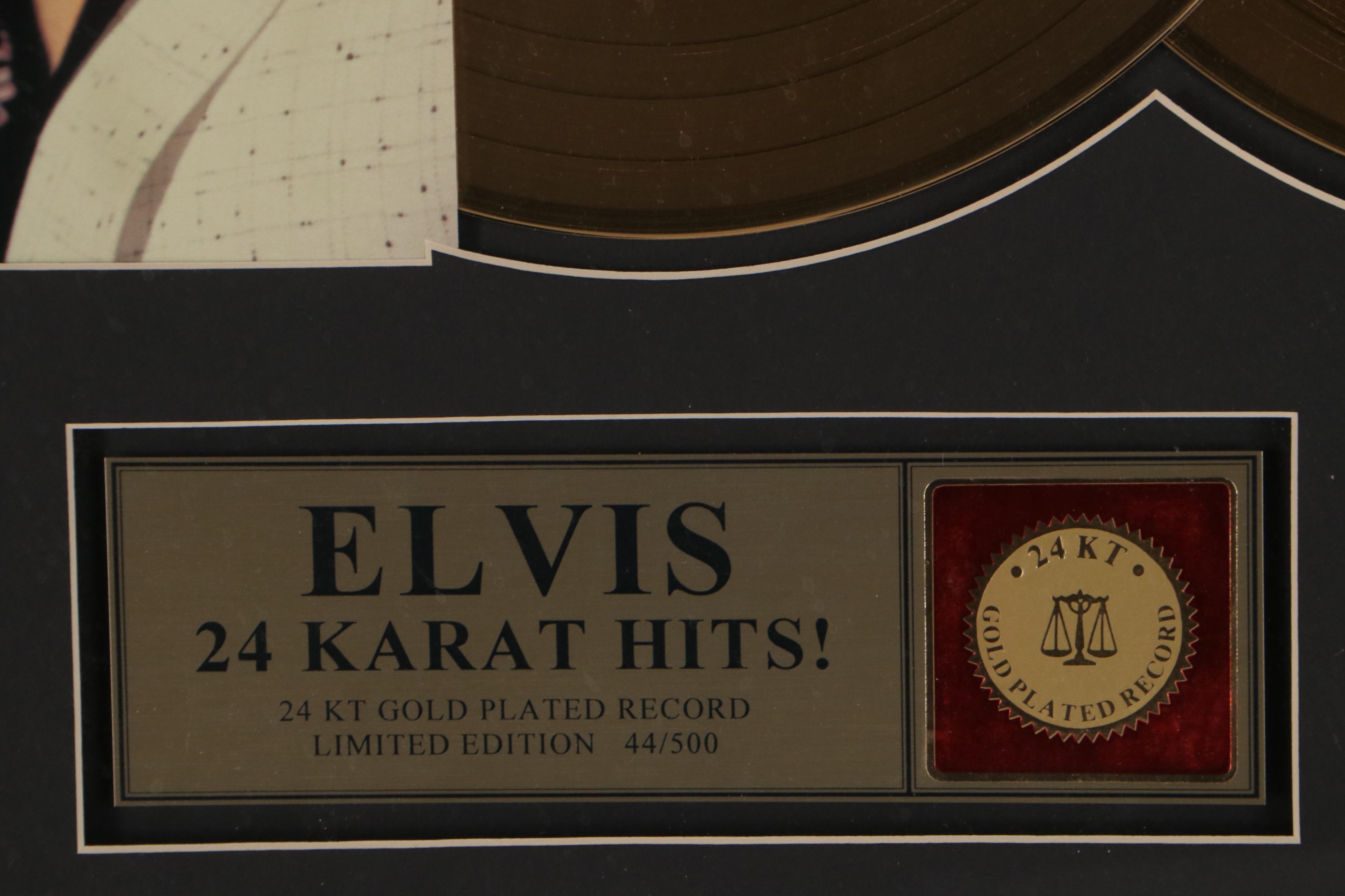 Elvis Presley 24K Gold Plated Records 44/500 Limited Edition