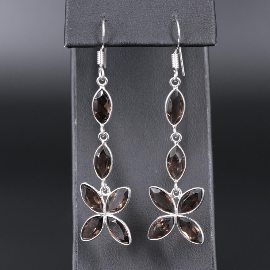 Sterling Silver Smoky Quartz Earrings