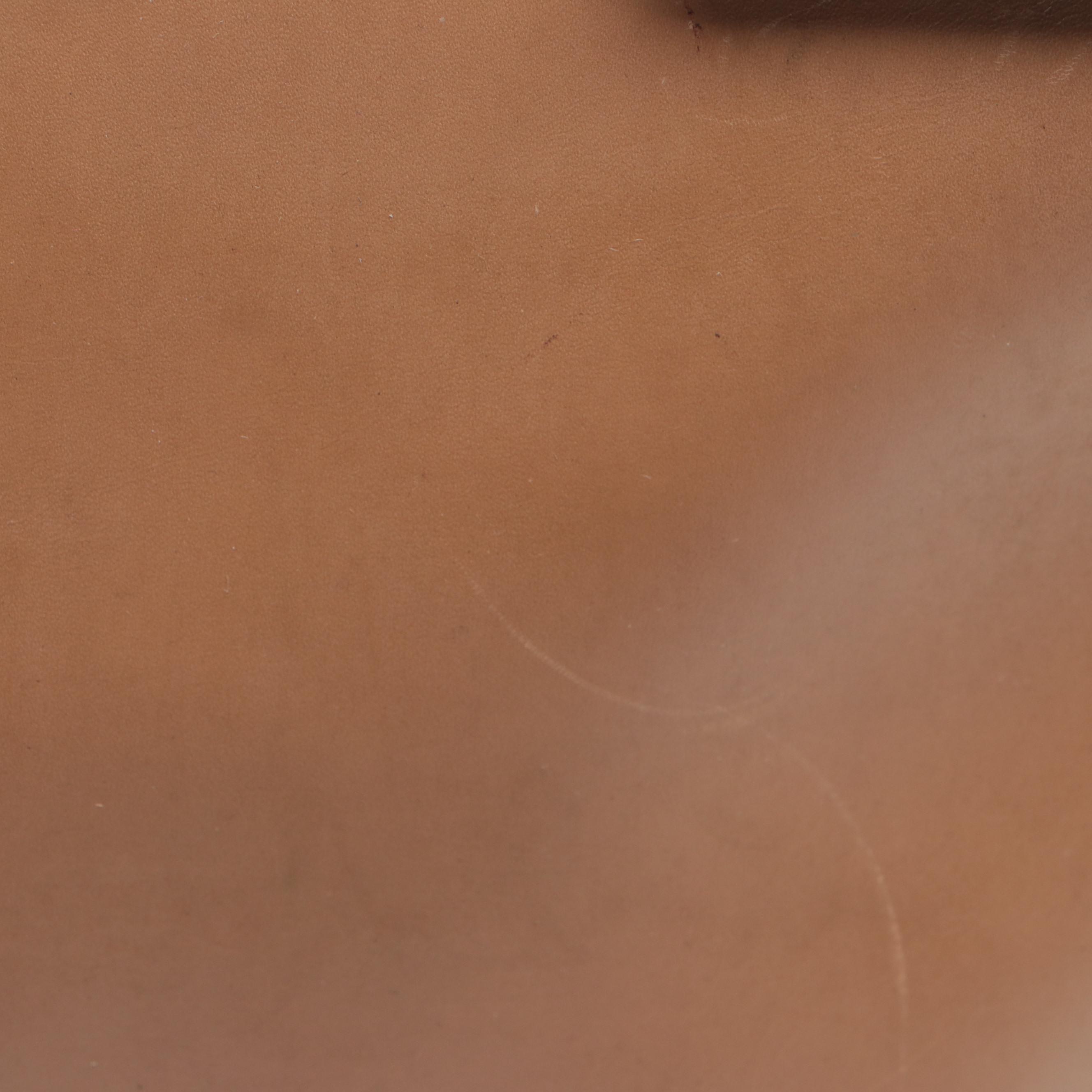 Prada Shoulder Bag in Tan and Burgundy Leather