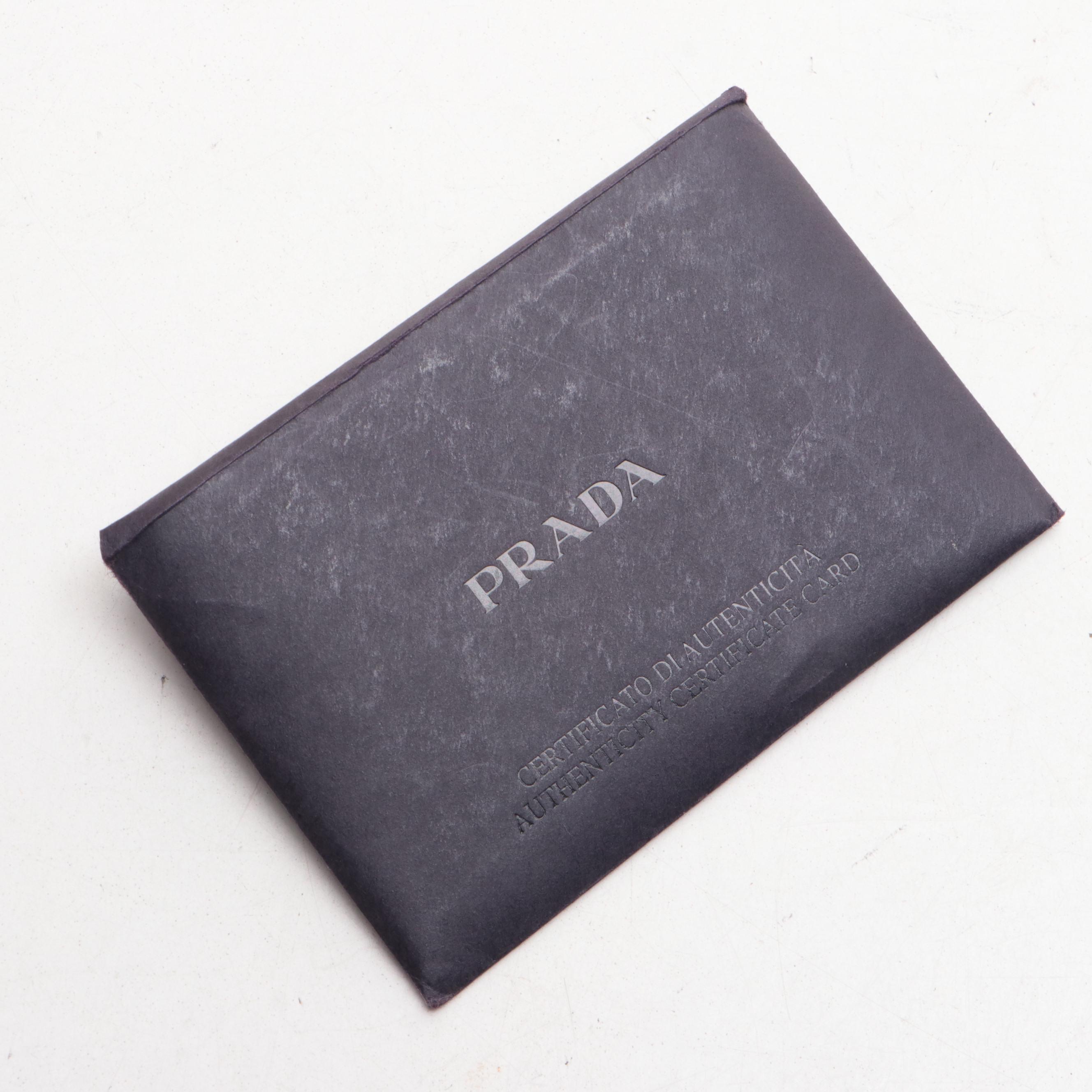 Prada Shoulder Bag in Tan and Burgundy Leather