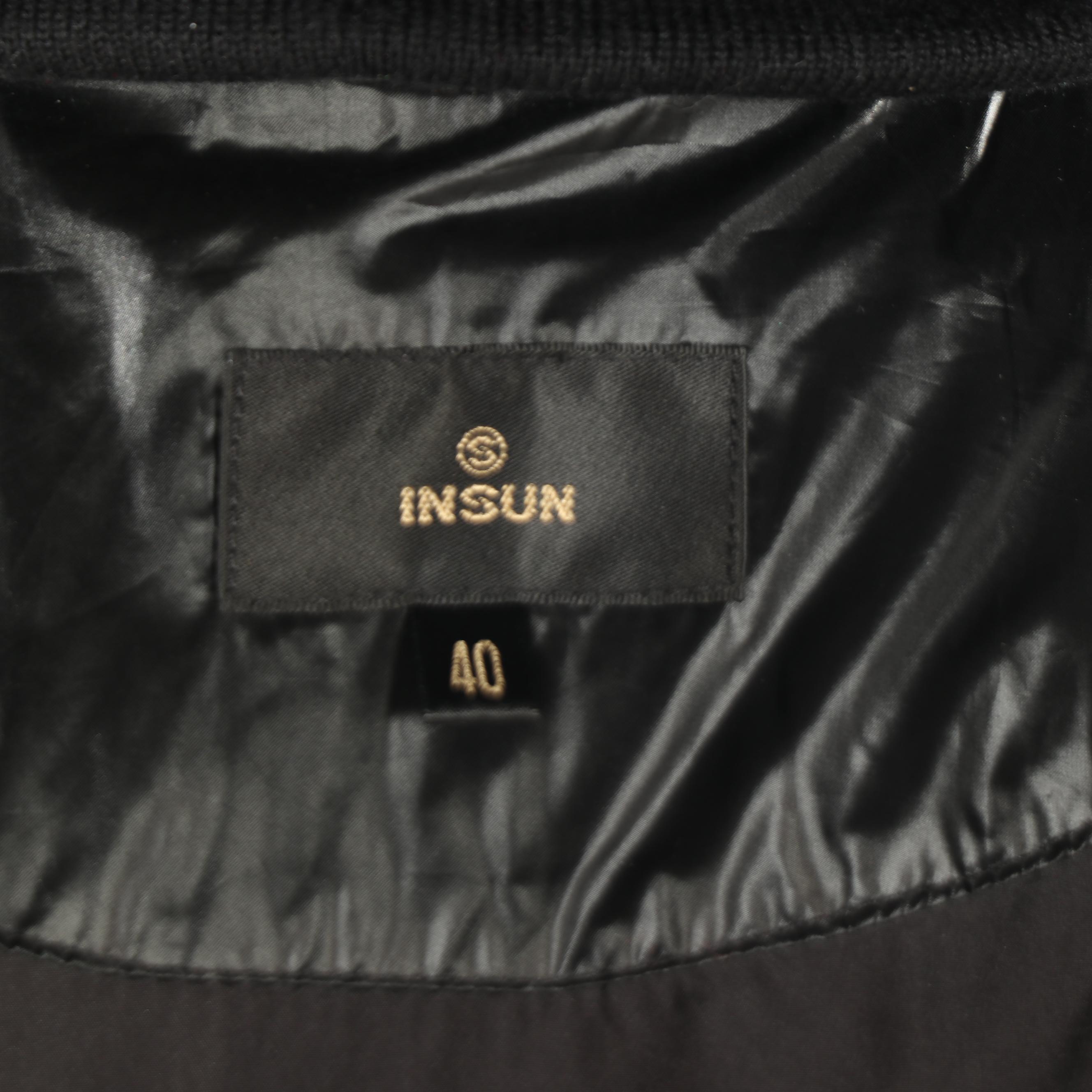 Insun Quilted Down Coat with Exposed Zipper Detail