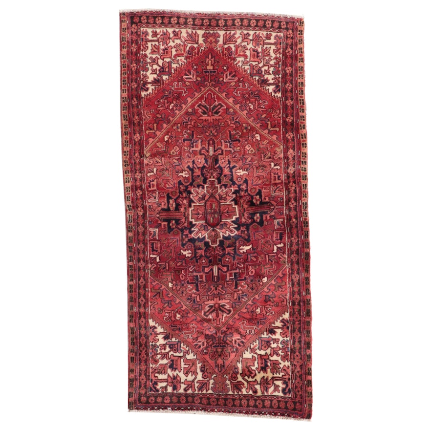 3'2 x 7'1 Hand-Knotted Persian Heriz Area Rug