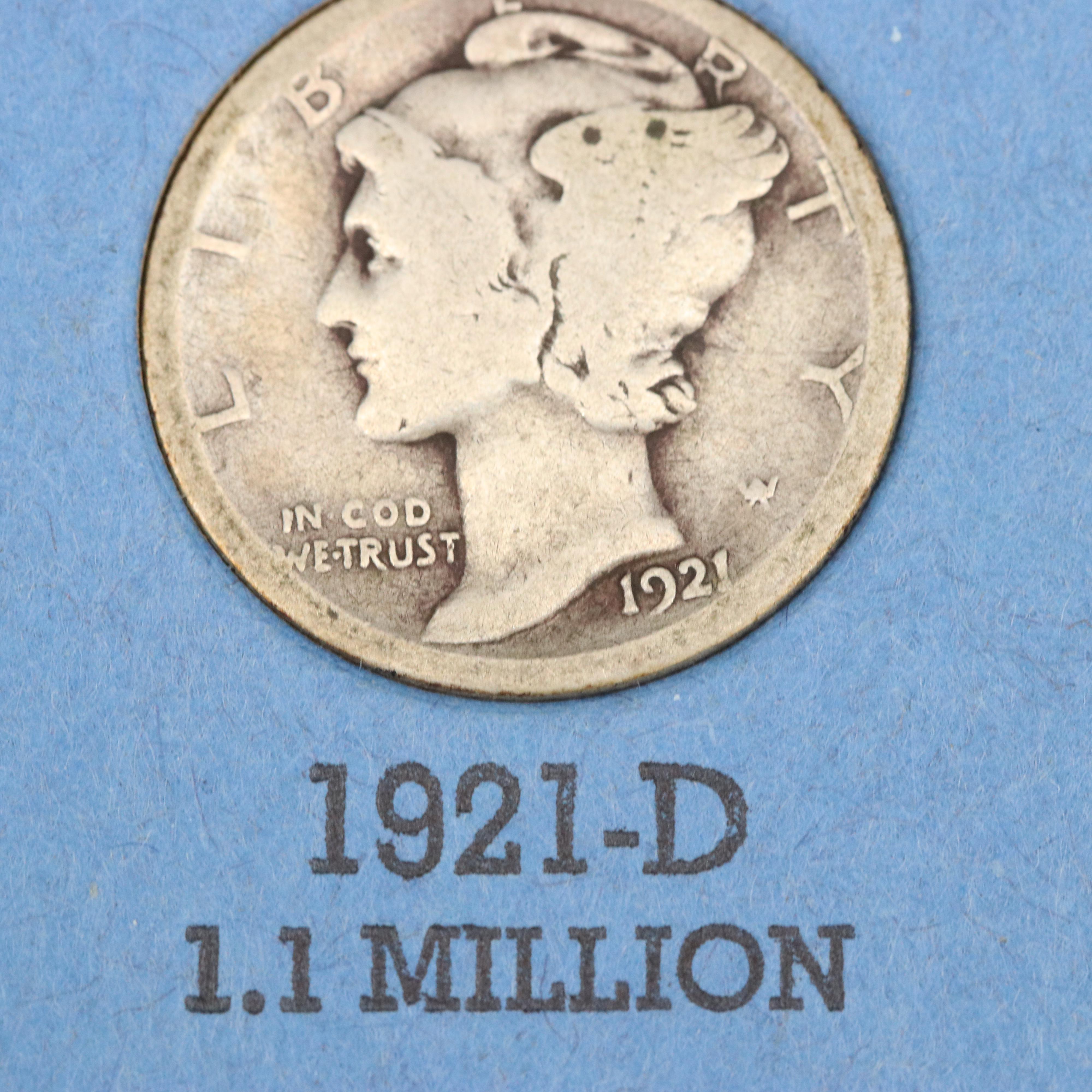 Mercury Dime Collection from 1916-1945