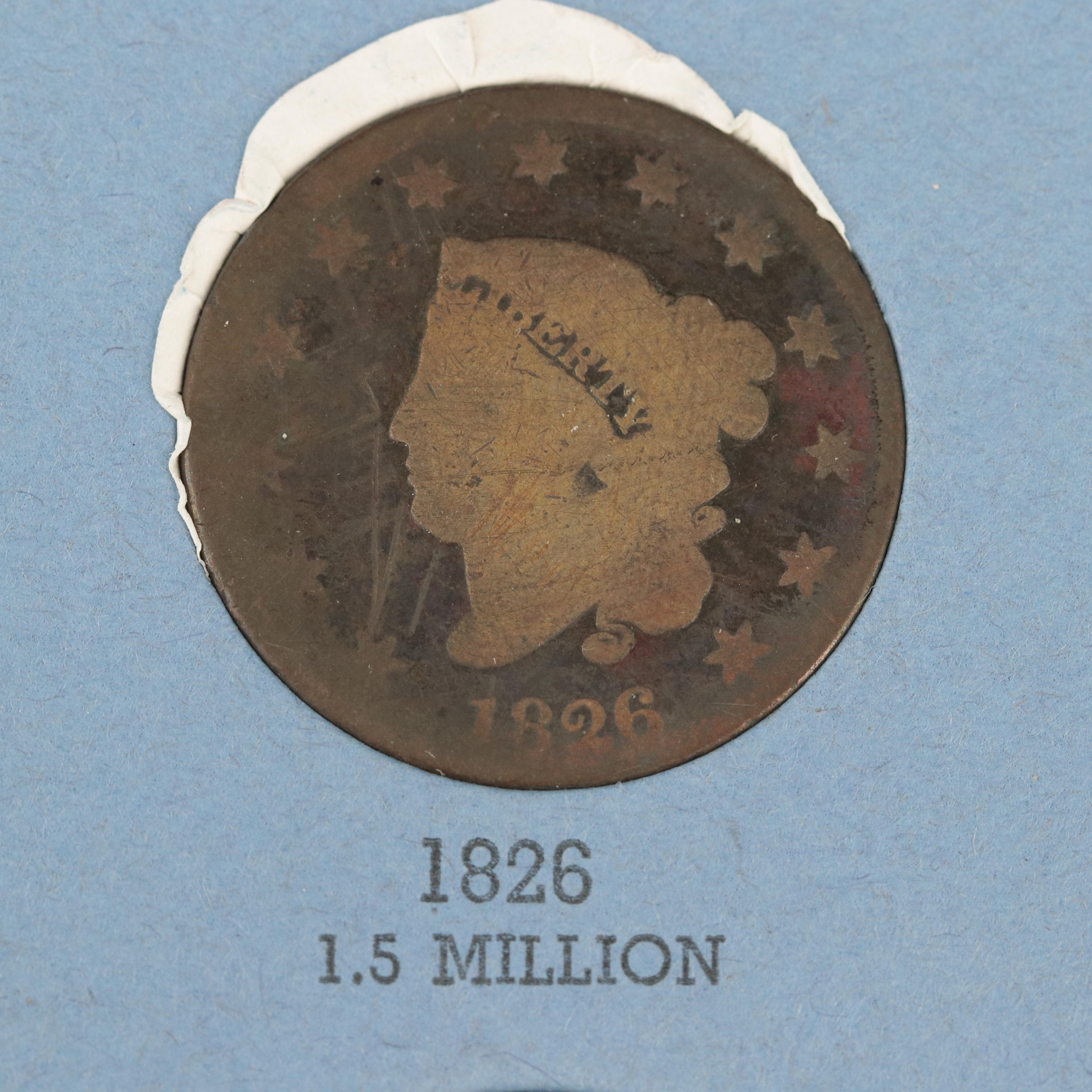 U.S. Large Cent Collection from 1826-1857