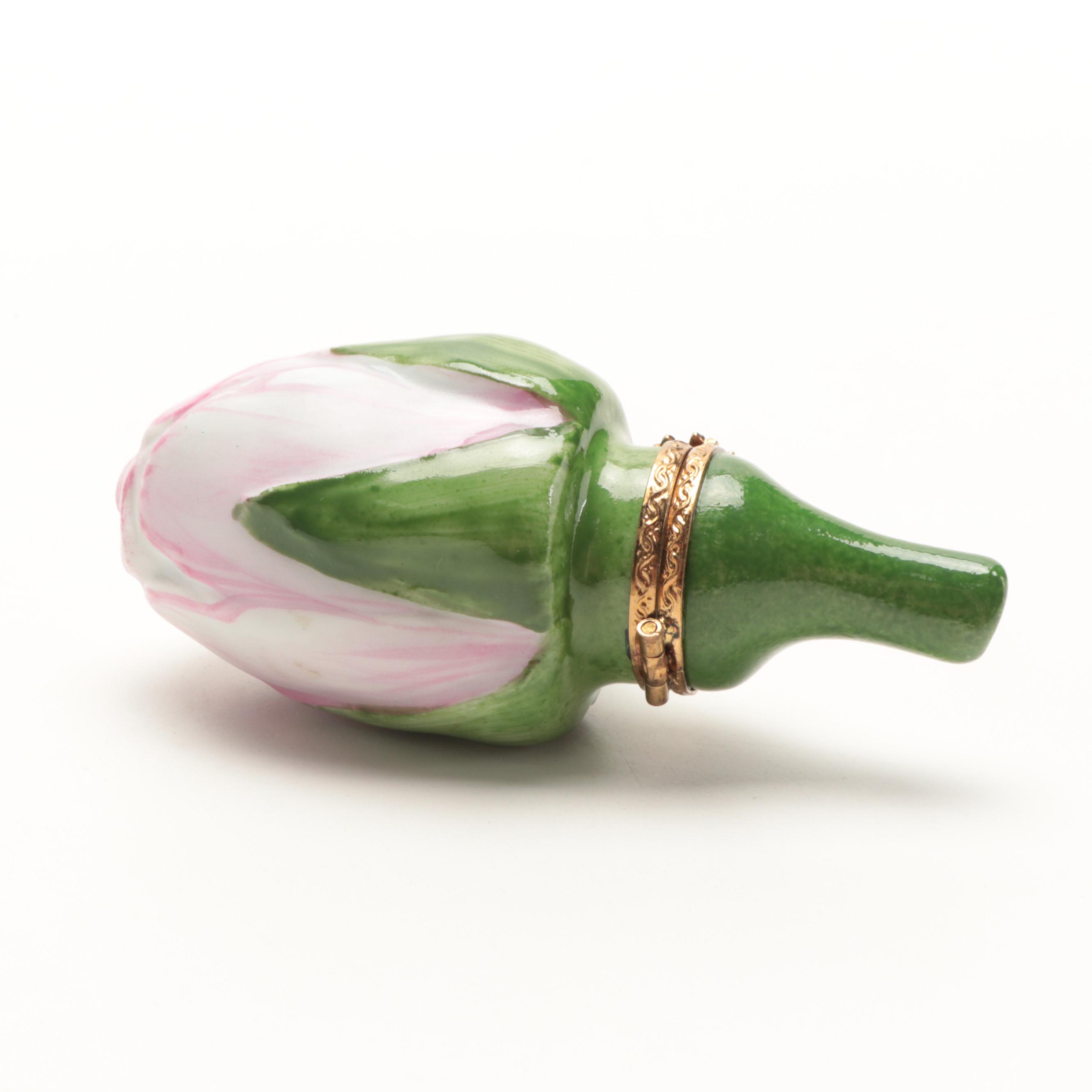 Hand-Painted Porcelain Tulip Limoges Box