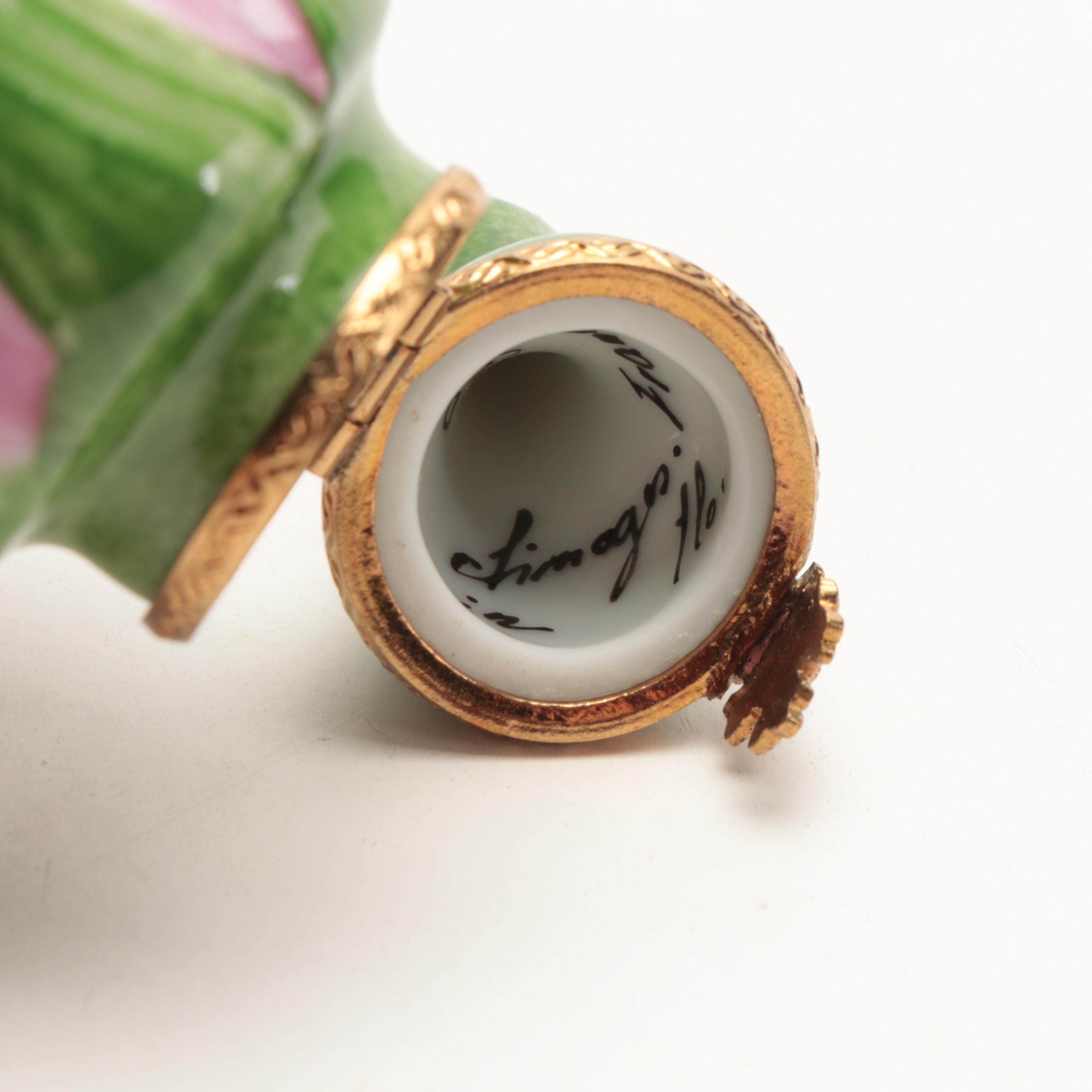 Hand-Painted Porcelain Tulip Limoges Box