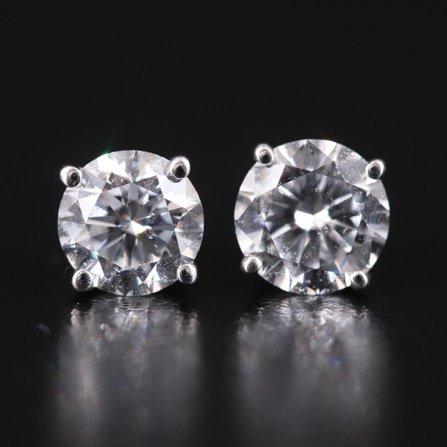 14K 1.57 CTW Lab Grown Diamond Stud Earrings