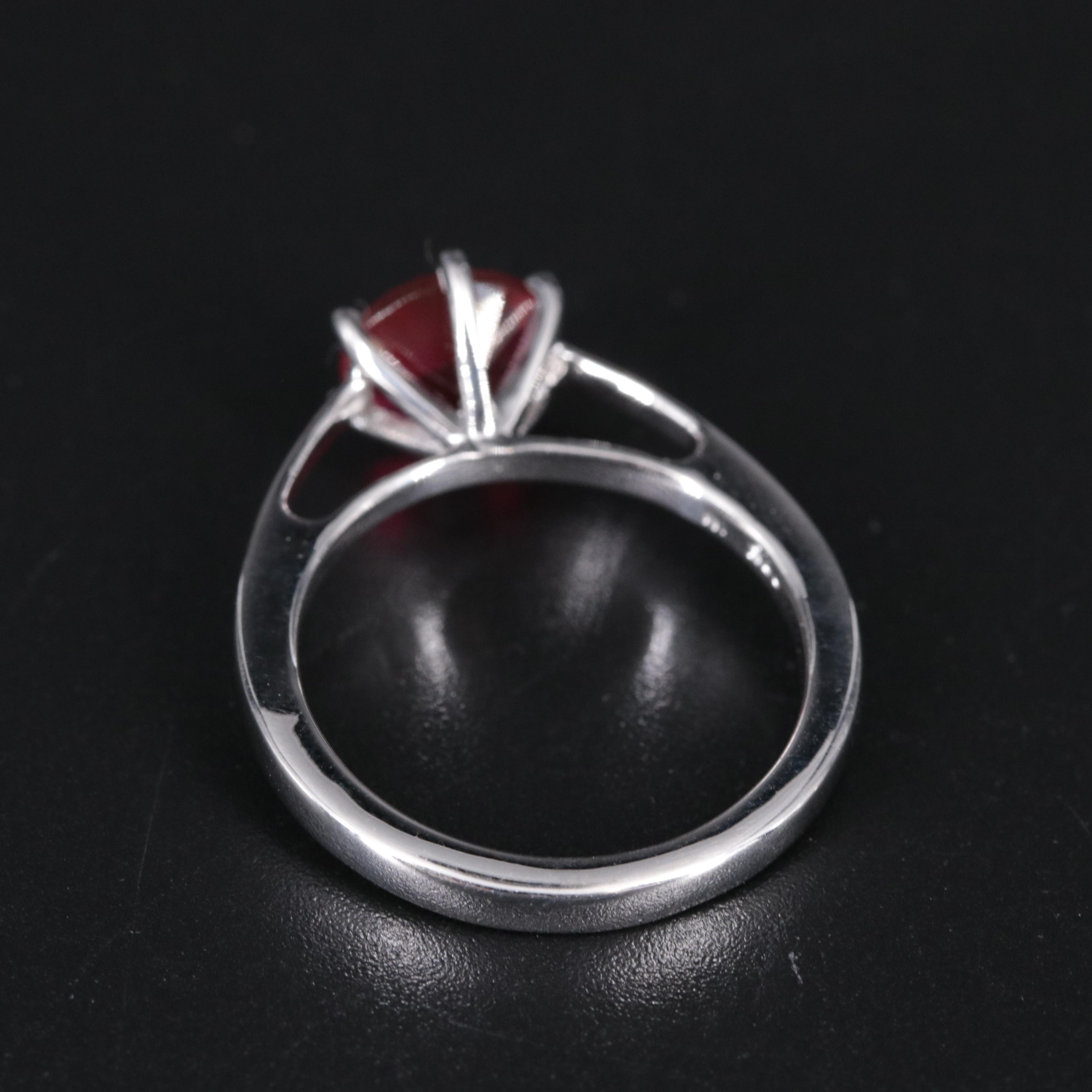 Sterling Silver Ruby Ring
