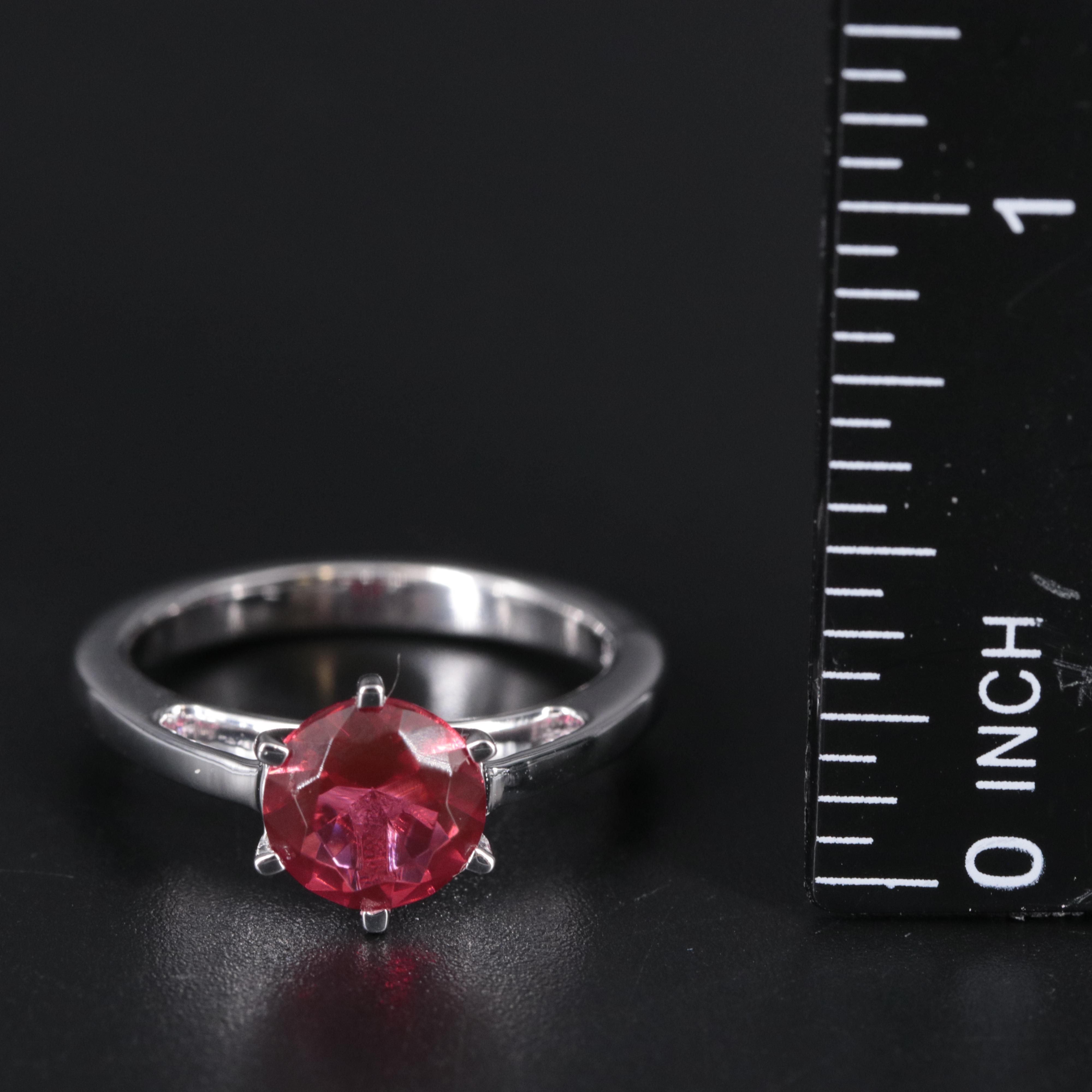 Sterling Silver Ruby Ring
